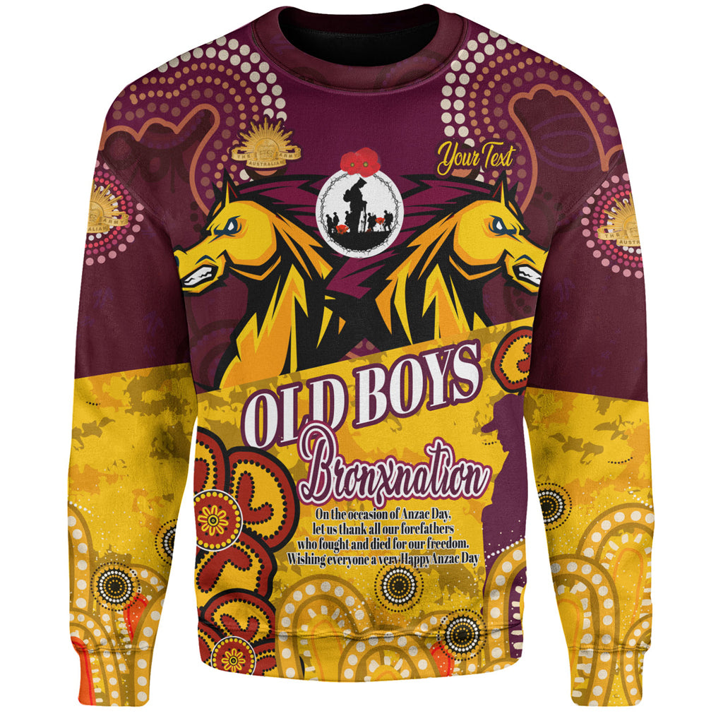 Australia Brisbane Anzac Day Custom Sweatshirt - Old Boys Bronxnation Sweatshirt - Vibe Hoodie Shop