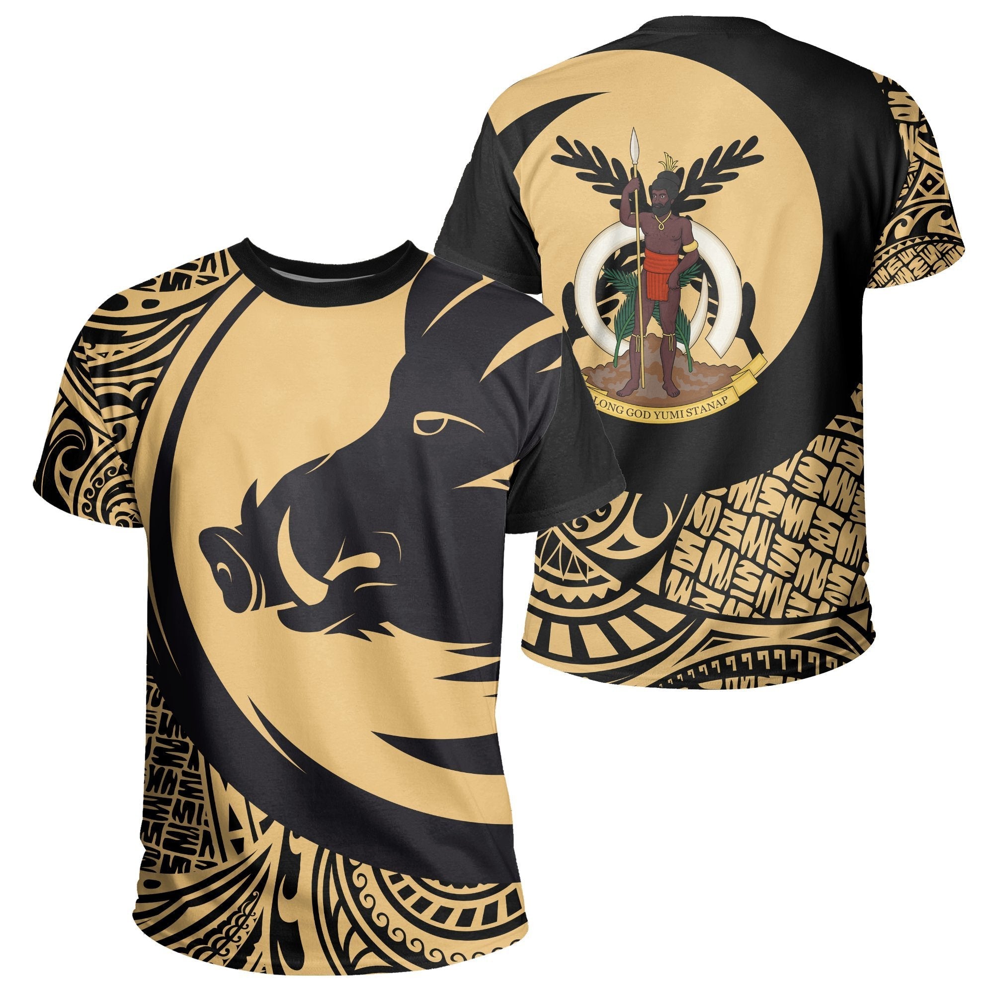 Vanuatu T shirt - Tribal Boar's Tusk - Vibe Hoodie Shop