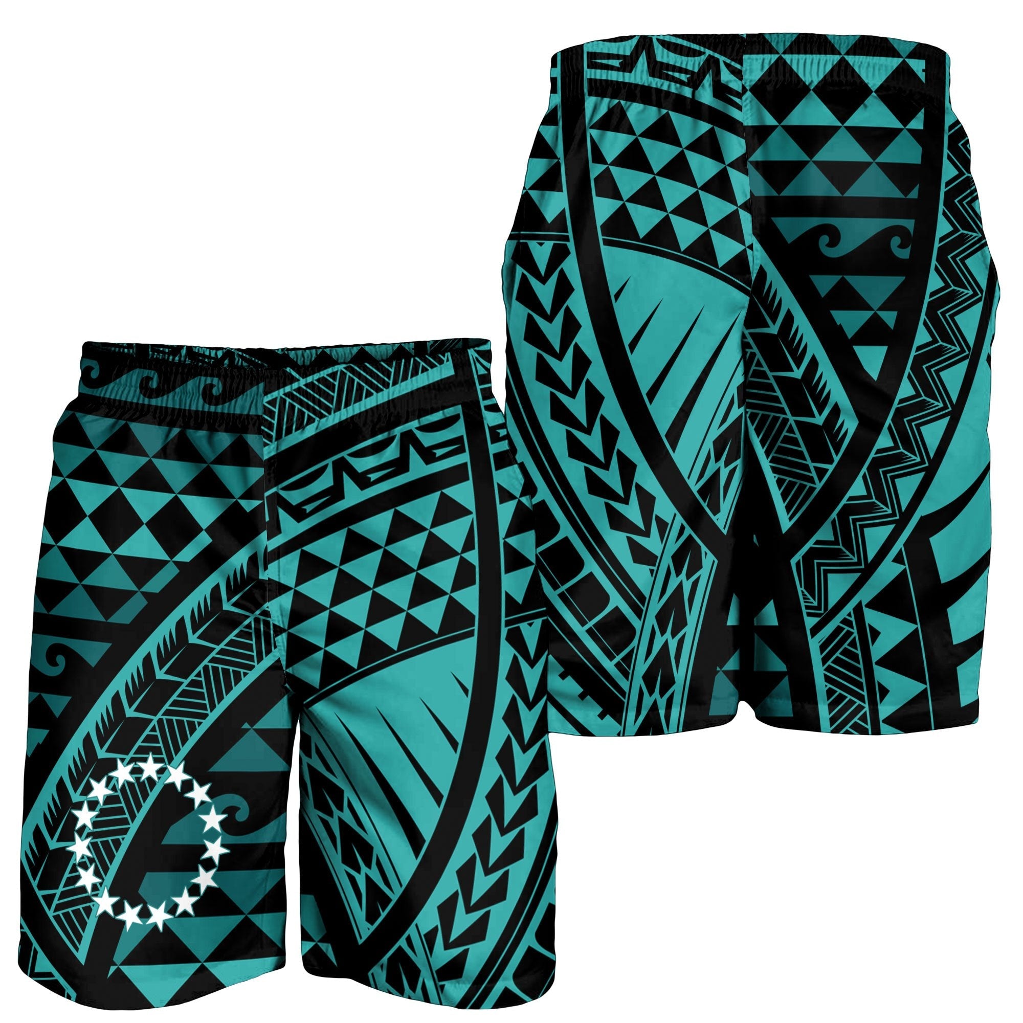 Cook Islands Men's Short - Tribal Seamless Pattern - Vibe Hoodie Shop