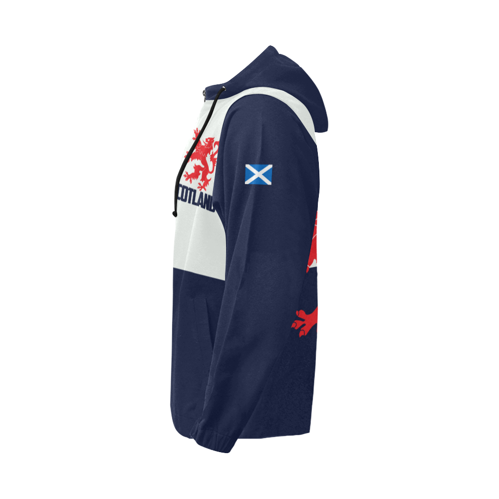 Scotland Lion Hoodie Flag Zip - Up - Vibe Hoodie Shop