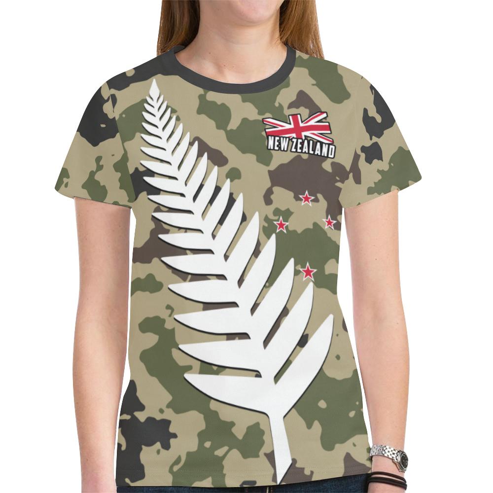 New Zealand T shirts Silver Fern Army Style - Vibe Hoodie Shop