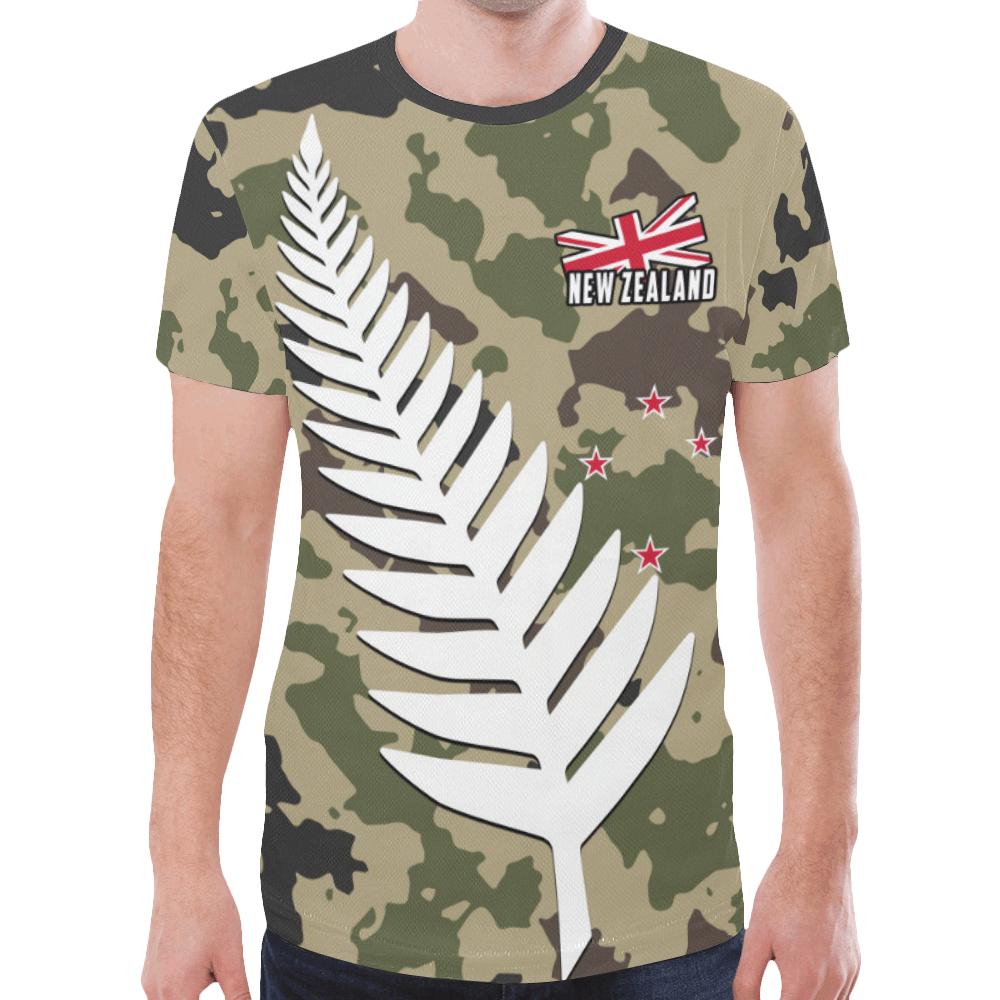 New Zealand T shirts Silver Fern Army Style - Vibe Hoodie Shop