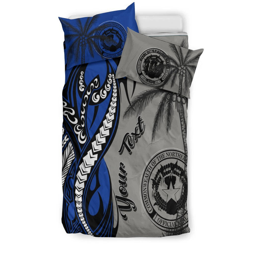 Northern Mariana Islands Custom Personalized Bedding Set - Classical Coconut Tree - Vibe Hoodie Shop