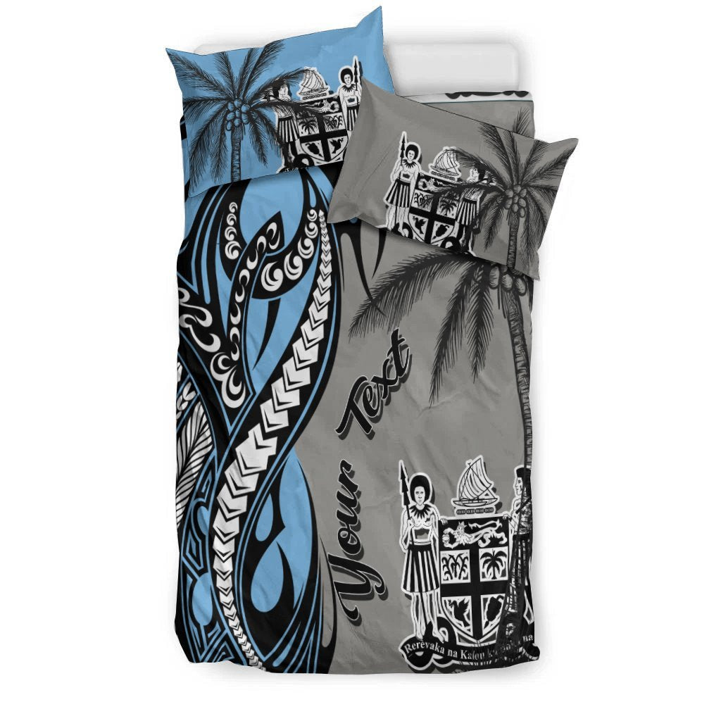 Fiji Custom Personalized Bedding Set - Classical Coconut Tree - Vibe Hoodie Shop