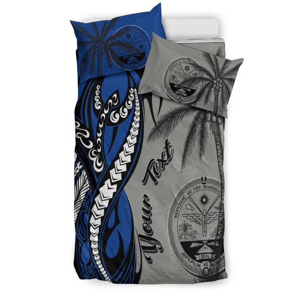 Marshall Islands Custom Personalized Bedding Set - Classical Coconut Tree - Vibe Hoodie Shop