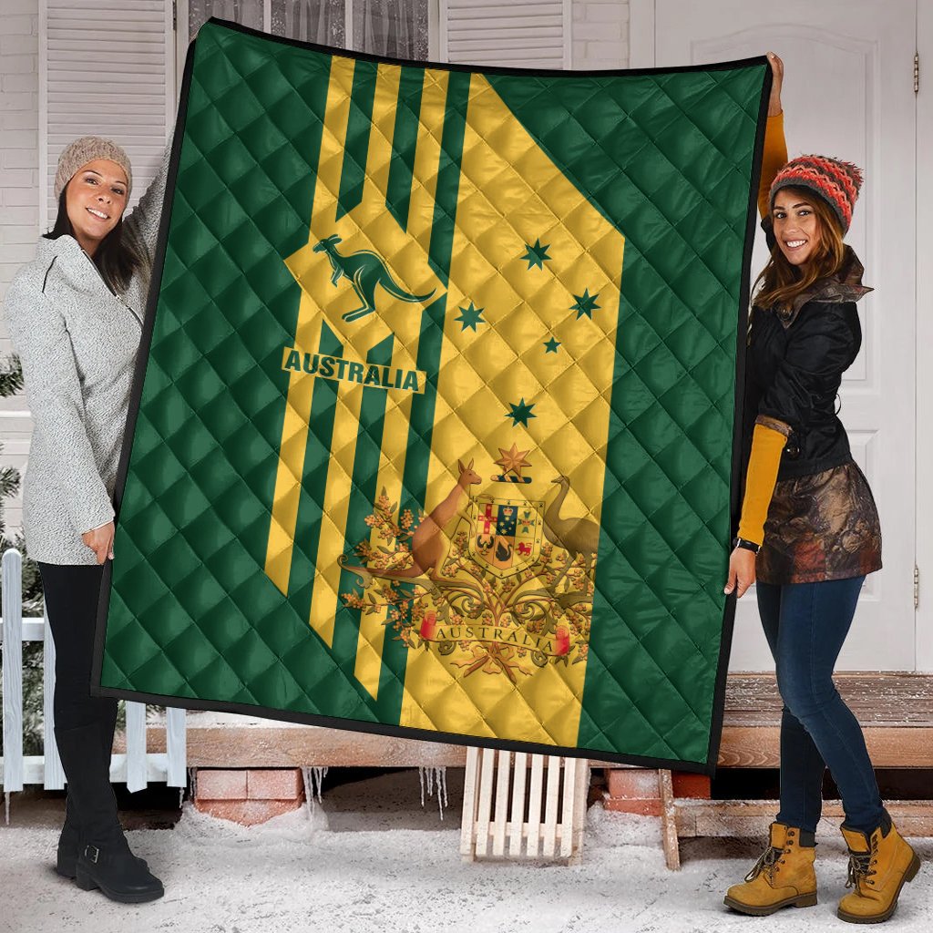 Premium Quilts - Australia Kangaroo Sign National Color - Vibe Hoodie Shop
