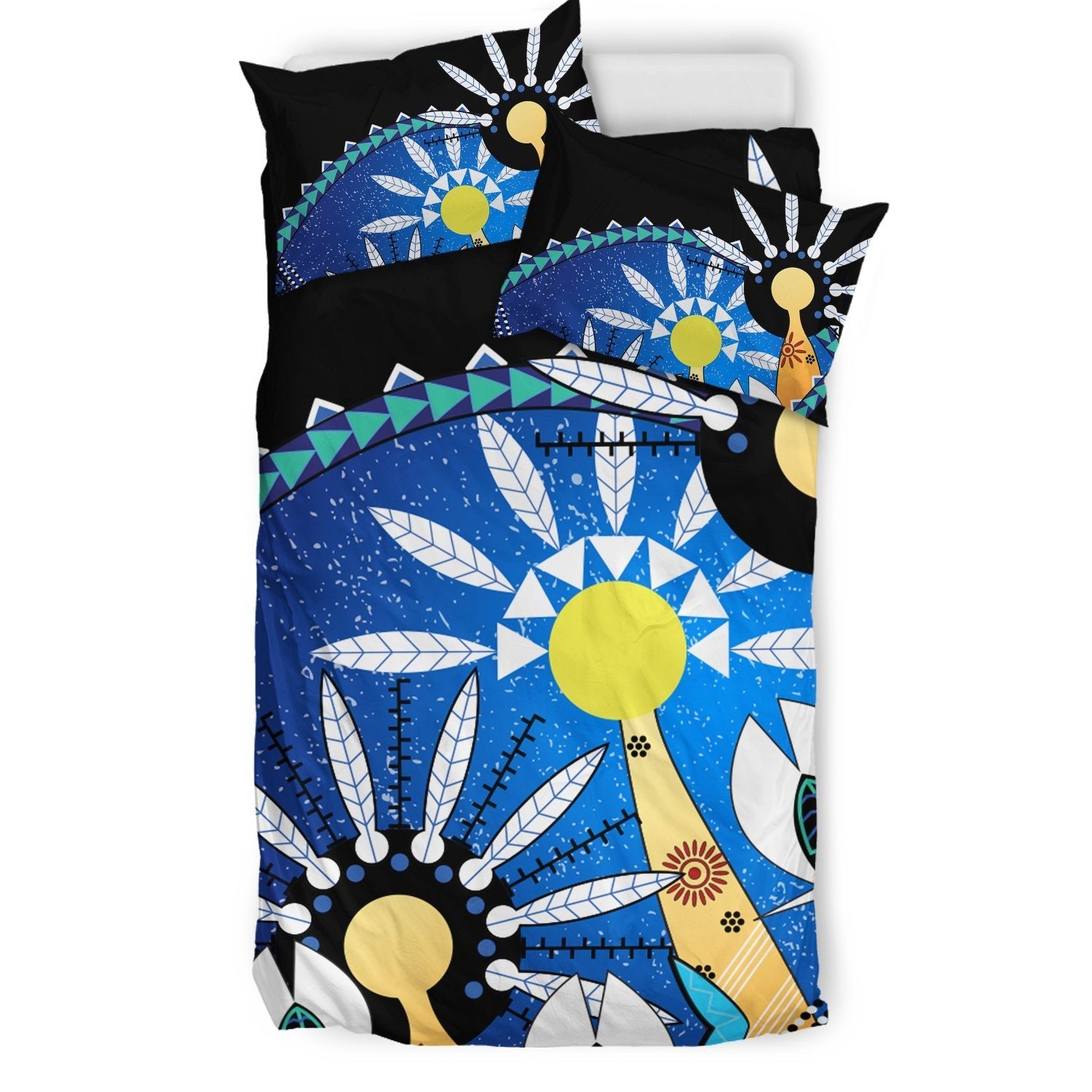 Vibe Hoodie Australia Torres Strait Bedding Set - Dhari Mask In Plam Tree - RLT20 - Vibe Hoodie Shop