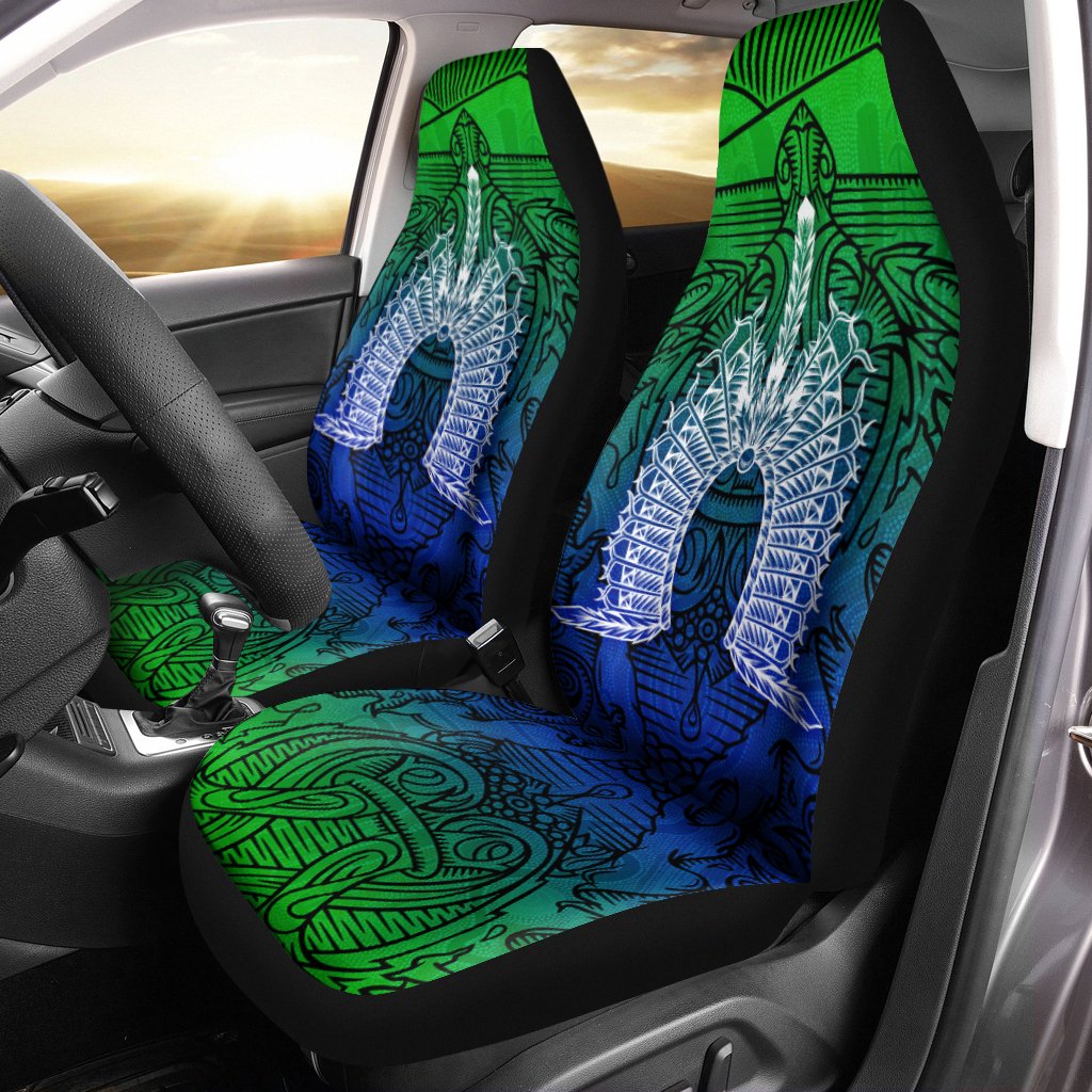 Torres Strait Islanders Car Seat Covers - Turtle and Dhari Mask - Vibe Hoodie Shop