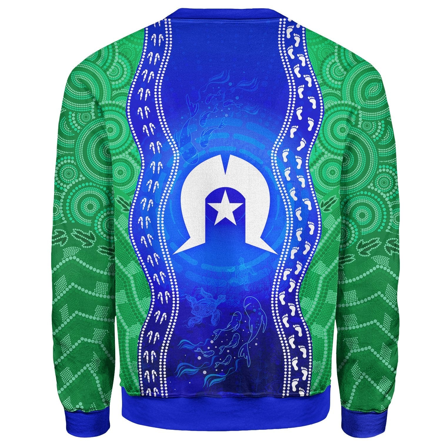 Torres Strait Islanders Sweatshirt - Torres Symbol With Aboriginal Patterns - Vibe Hoodie Shop