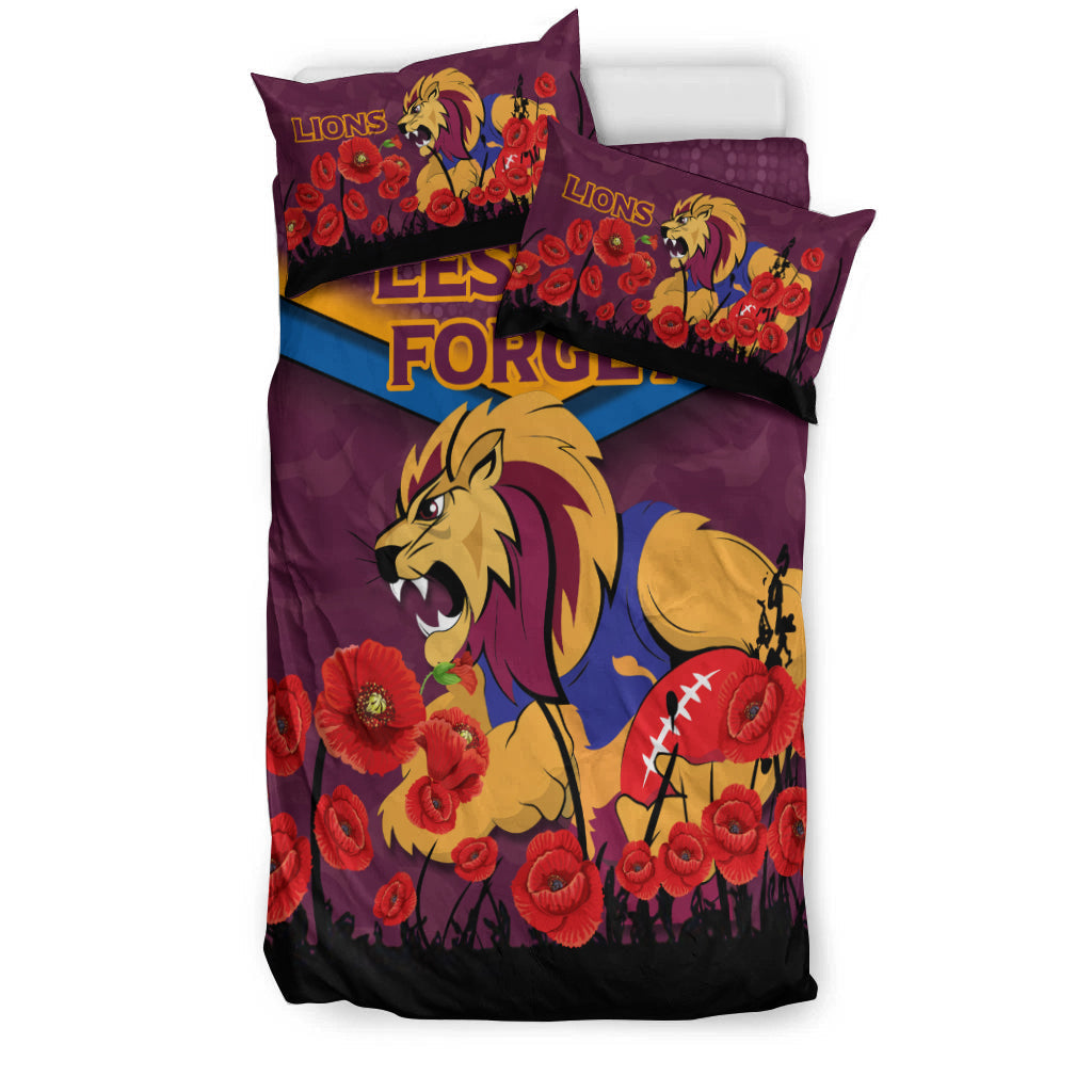 Brisbane Lions ANZAC Day Bedding Set - Indigenous Art - - Vibe Hoodie Shop