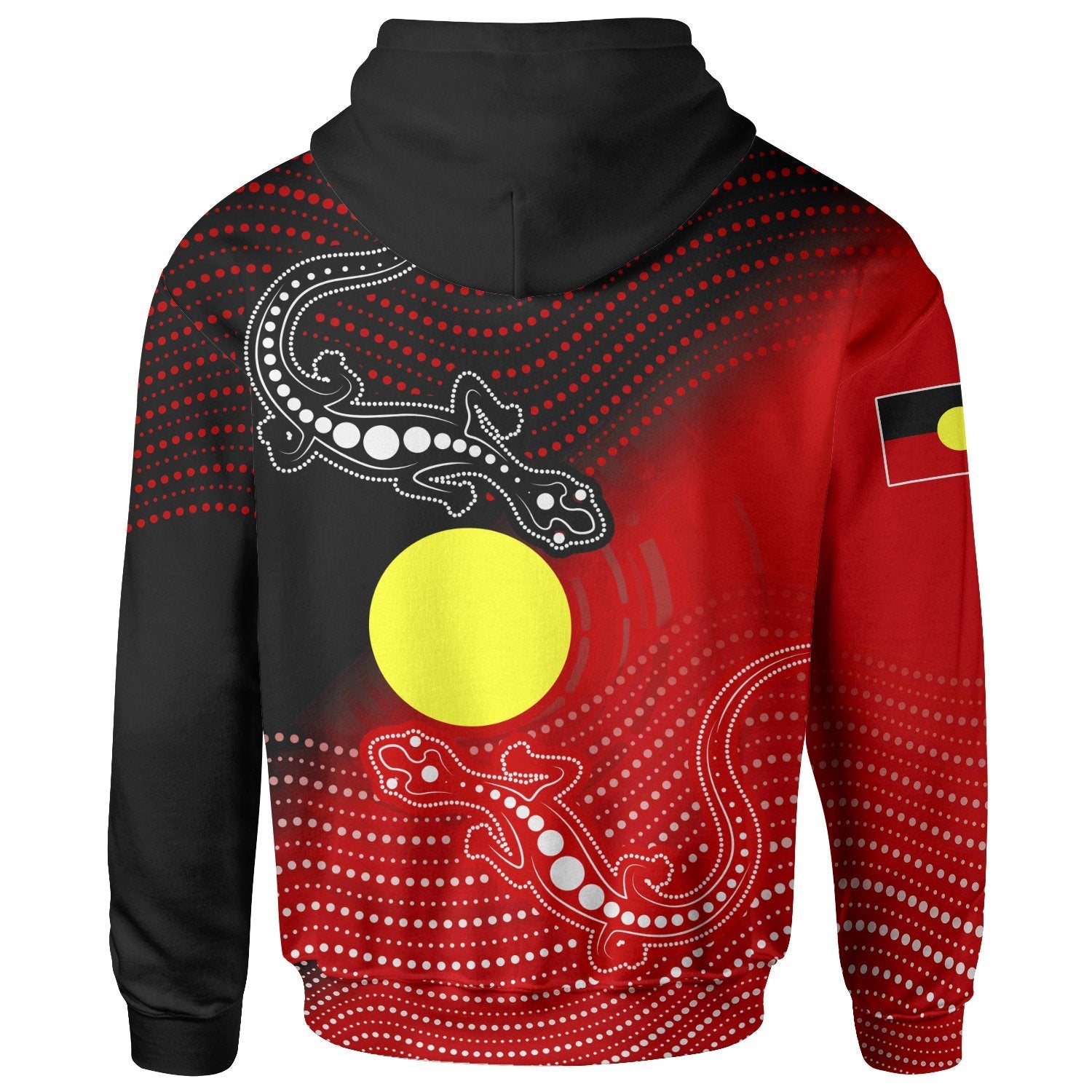 Custom Aboriginal Zip - Up Hoodie - Two Indigenous Lizard - Vibe Hoodie Shop