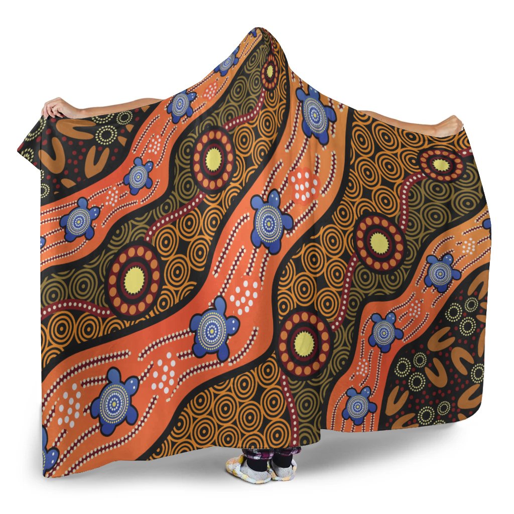 hoodie-blanket-aboriginal-dot-unique-style-turtle