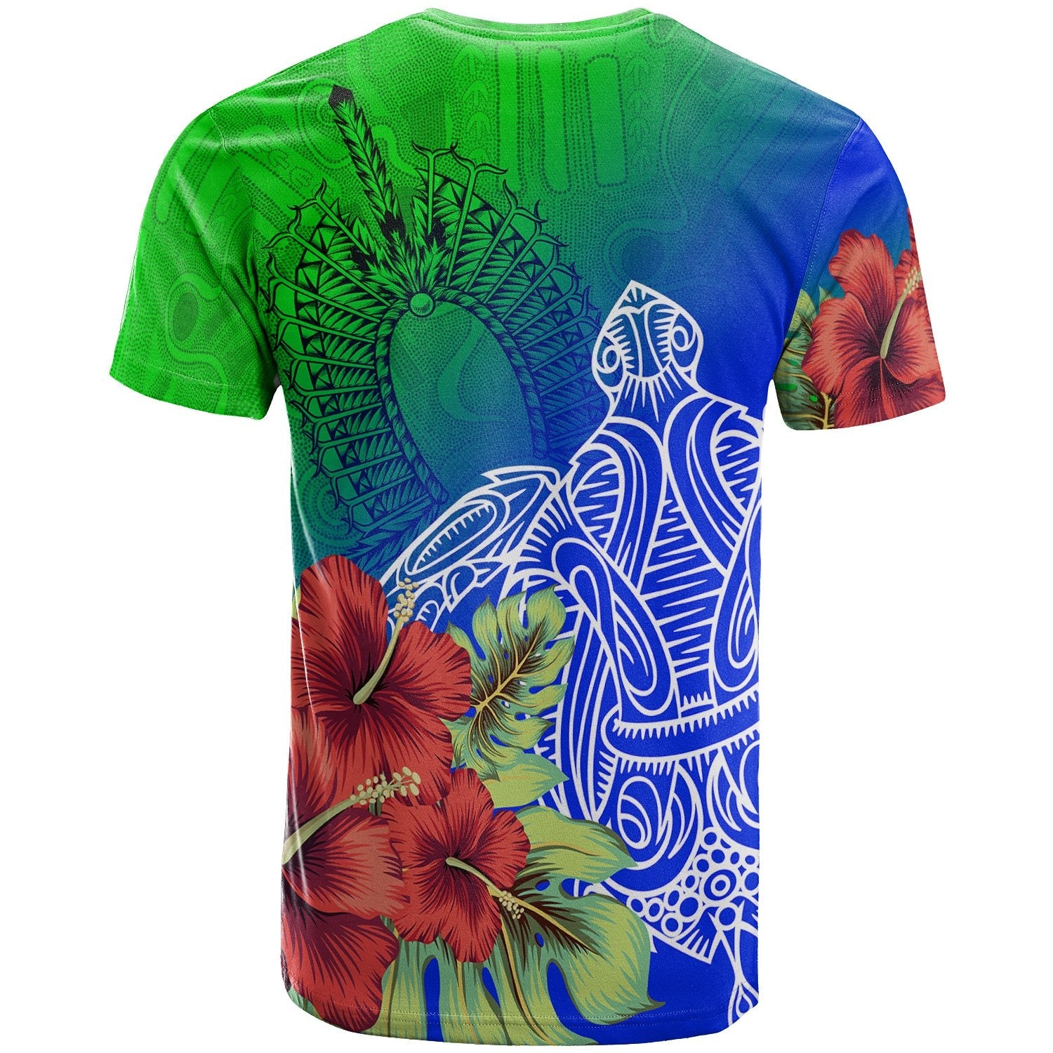 Torres Strait Islanders T shirt Adults - Ocean Hibiscus - Vibe Hoodie Shop