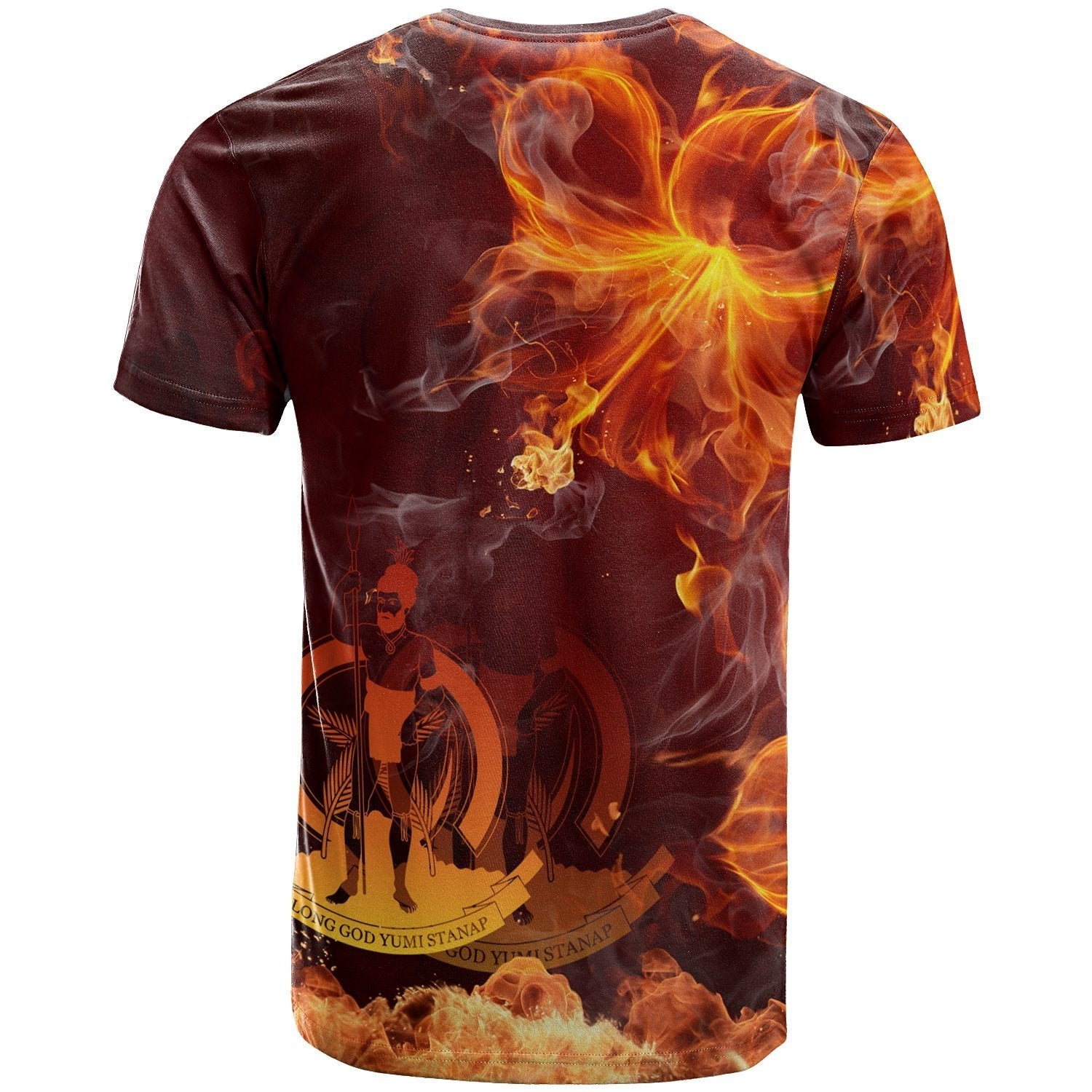 Vanuatu Polynesian Custom Personalised T - Shirt - Fire Hibiscus - Vibe Hoodie Shop