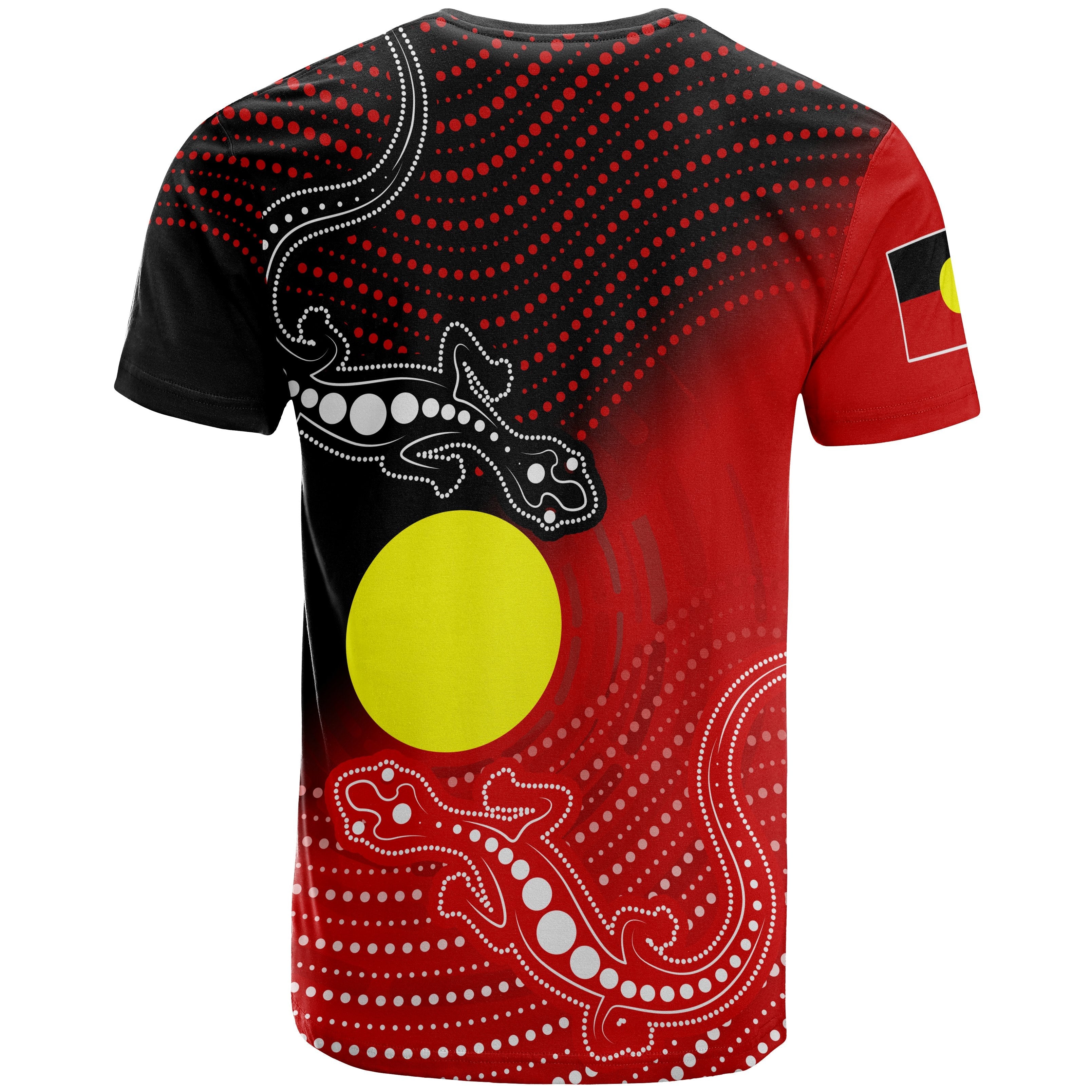 Aboriginal T shirts - Two Indigenous Lizard - Vibe Hoodie Shop