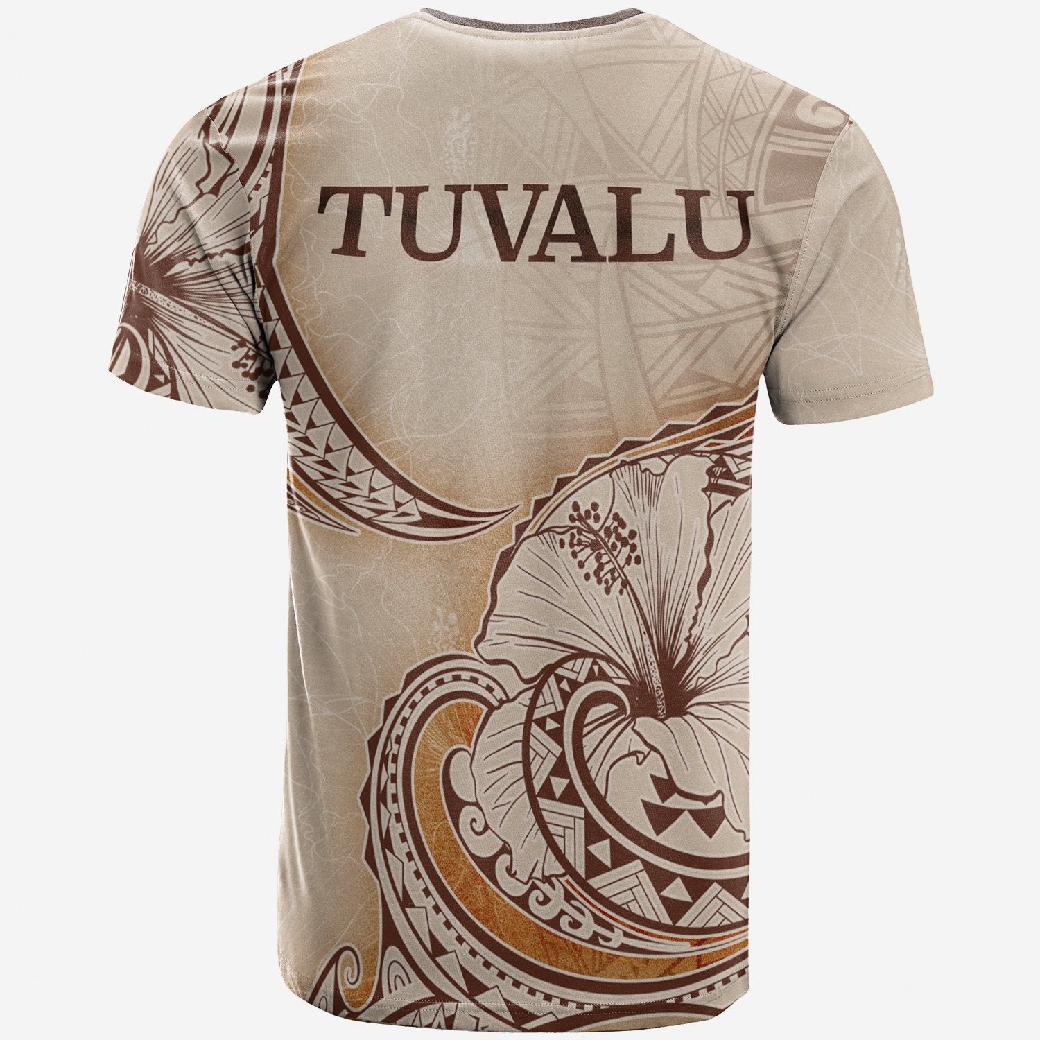 Tuvalu T shirt - Hibiscus Flowers Vintage Style - Vibe Hoodie Shop