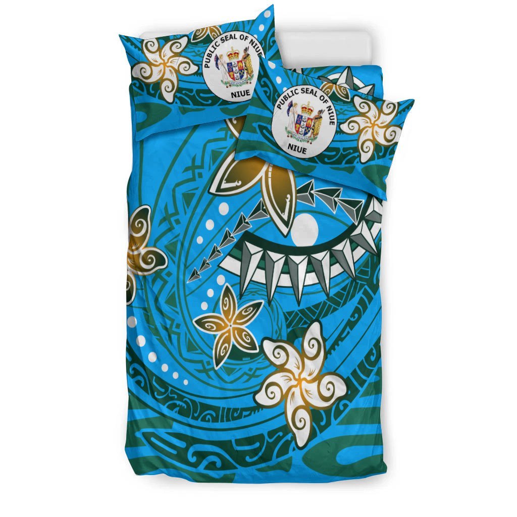 Niue Bedding Set - Spring Style Blue Color - Vibe Hoodie Shop