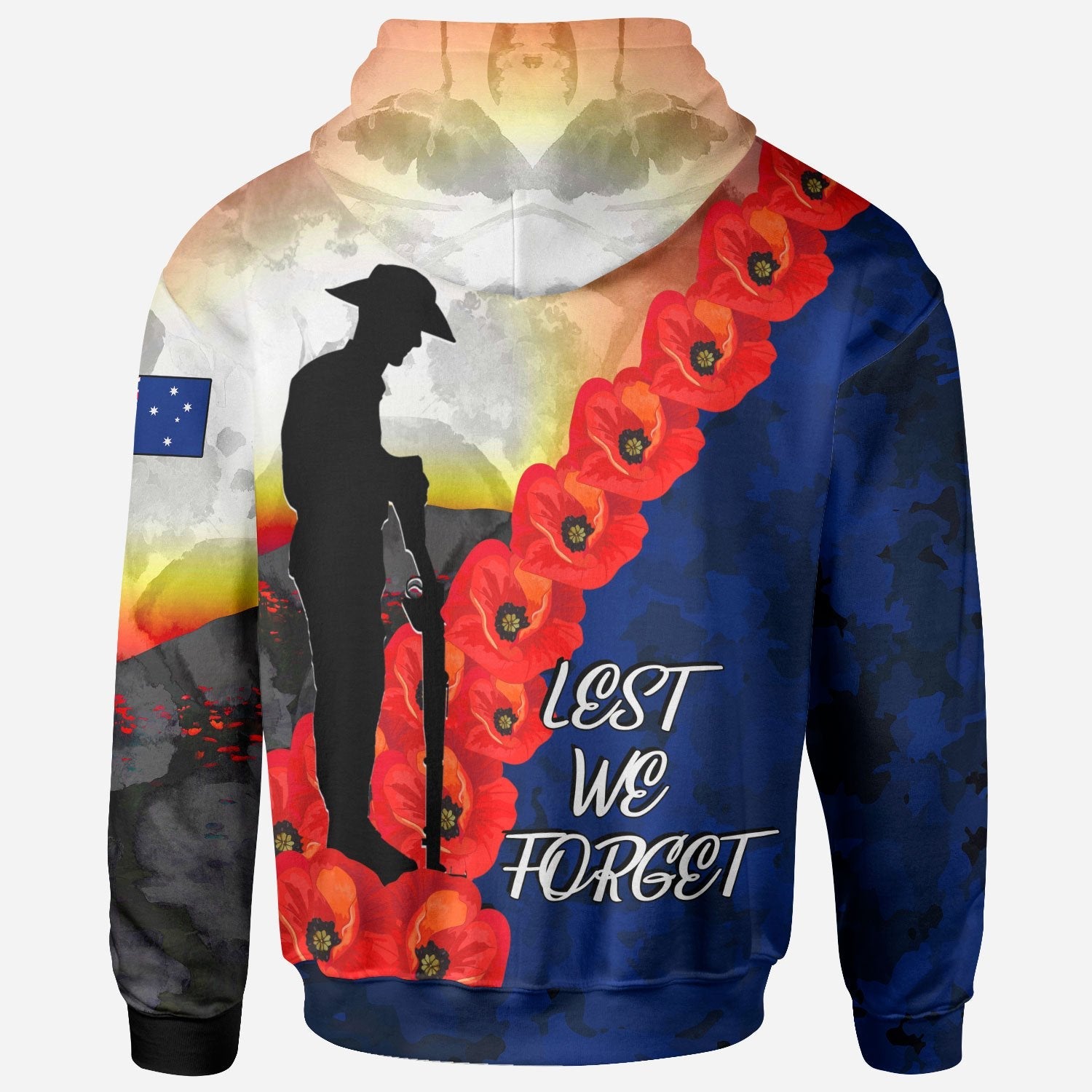 ANZAC Lest We Forget Hoodie - All Gave Some, Some Gave All - - Vibe Hoodie Shop