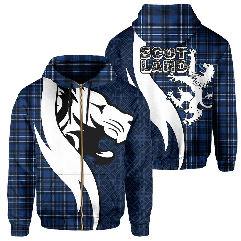 Scotland Zip Hoodie - Scottish Lion - Vibe Hoodie Shop