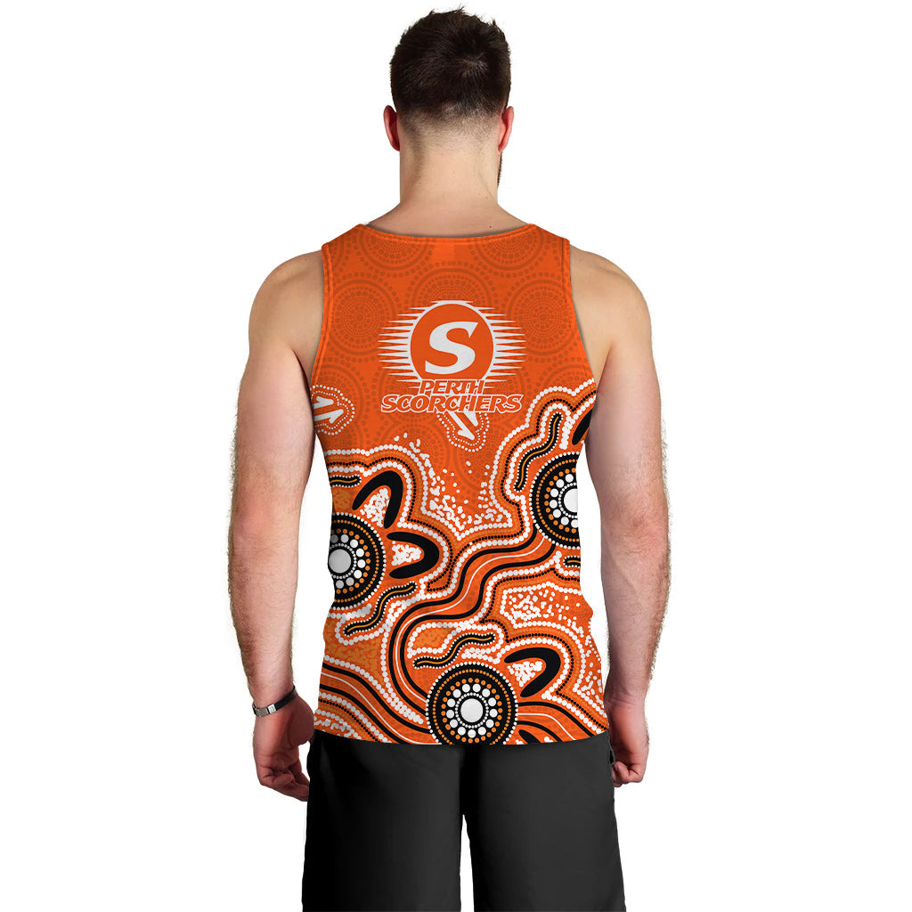 Perth Scorchers Men Tank Top - Aboriginal Art - - Vibe Hoodie Shop