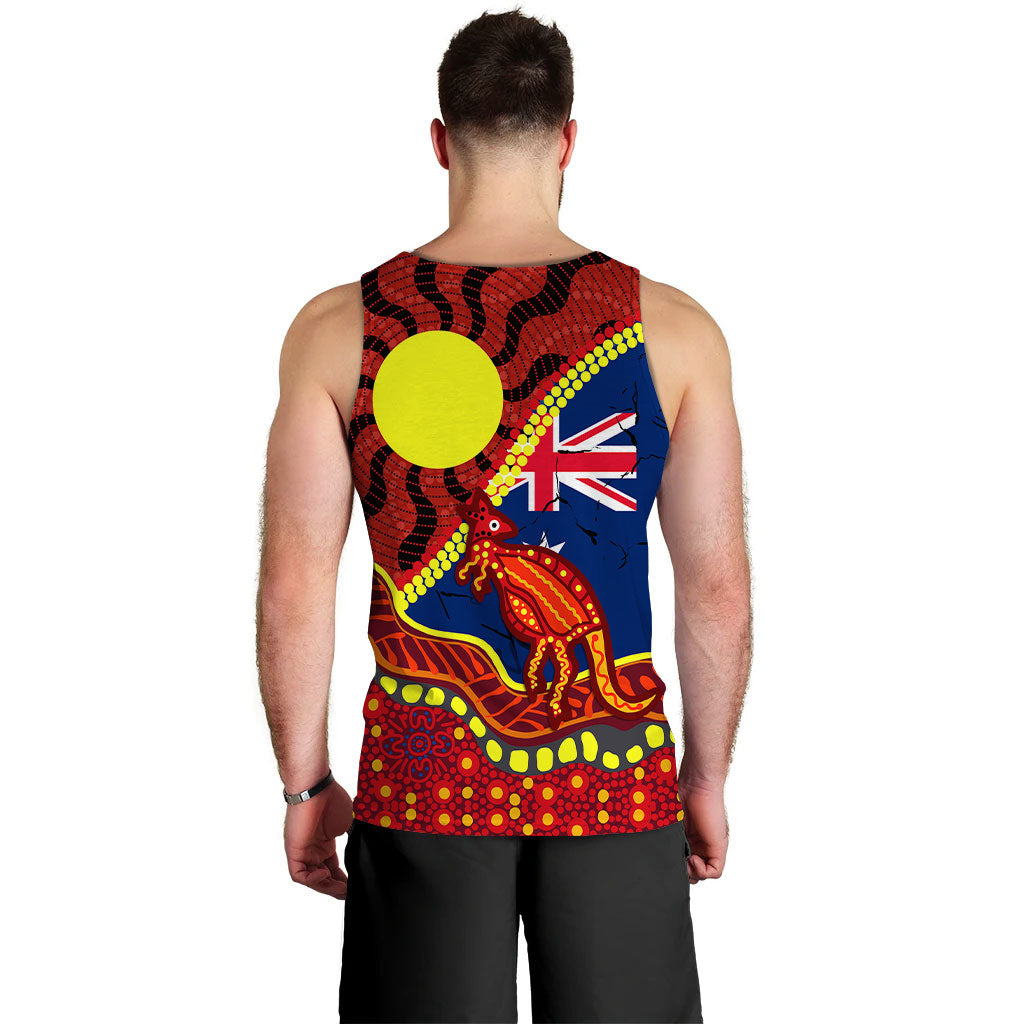 Australia Day Indigenous Art Men Tank Top - - Vibe Hoodie Shop