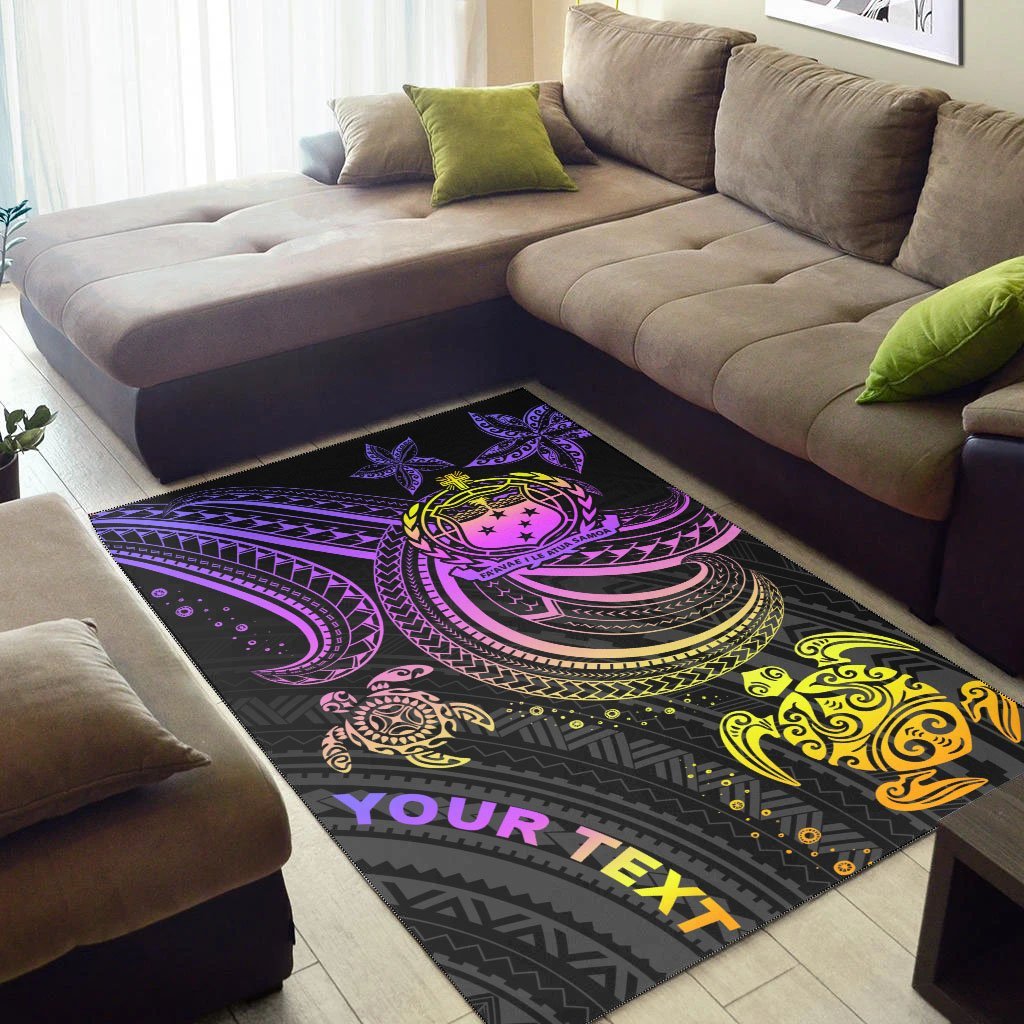 Samoa Custom Personalised Area Rug - Pink Turtle - Vibe Hoodie Shop