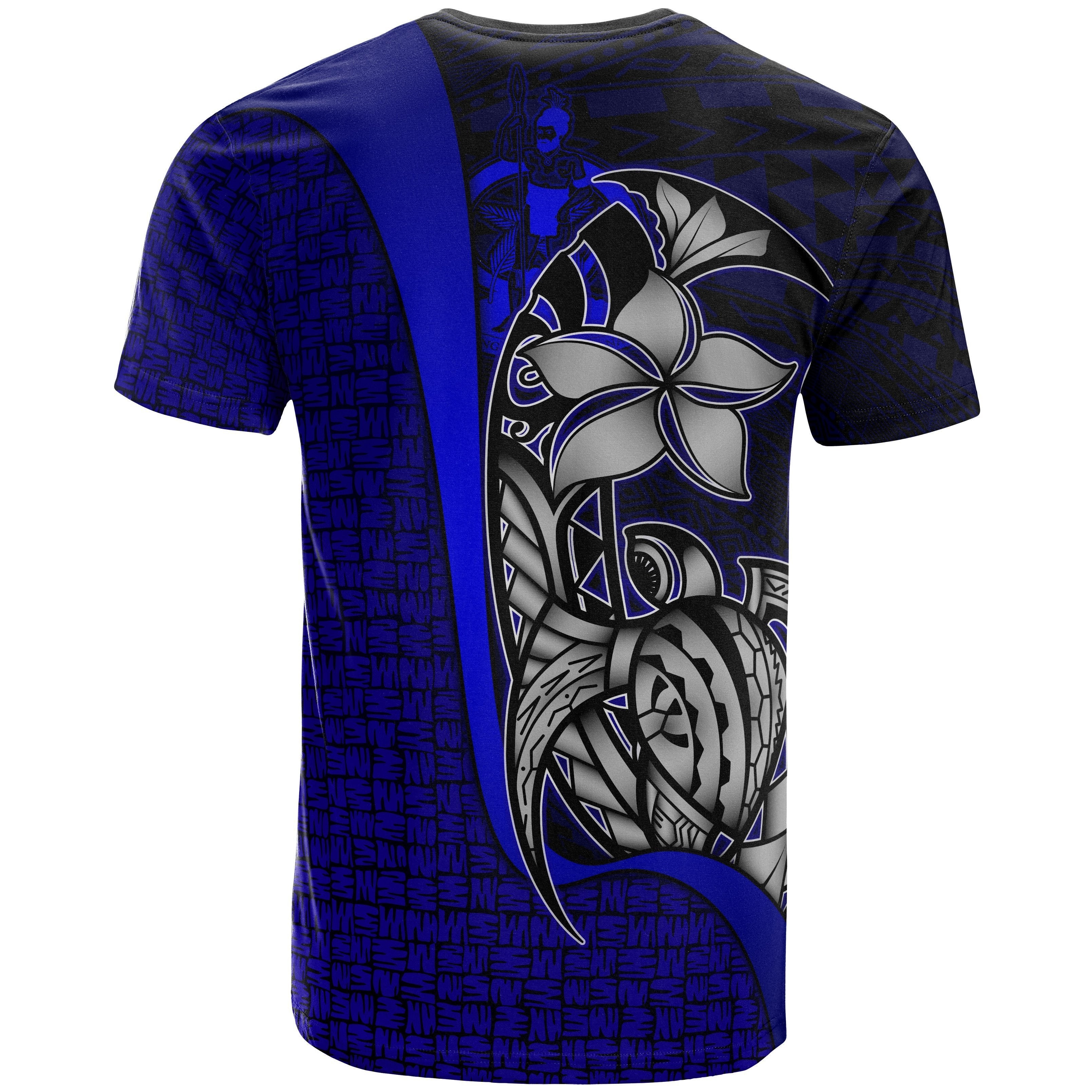 Vanuatu T shirt Coat Of Arm Blue - Turtle With Hook - Vibe Hoodie Shop