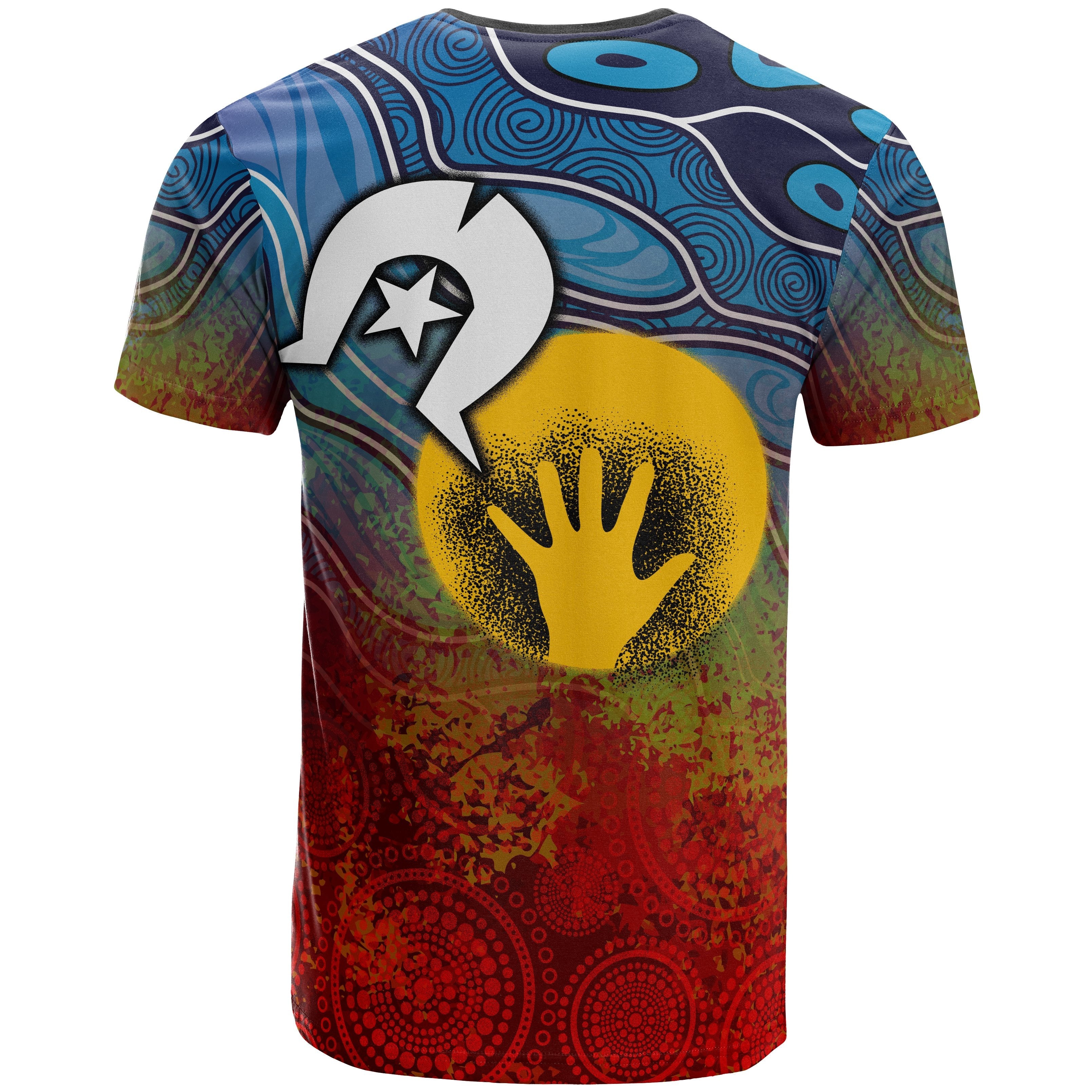 Aboriginal T shirt - Aboriginal and Torres Strait Islanders Flag - Vibe Hoodie Shop