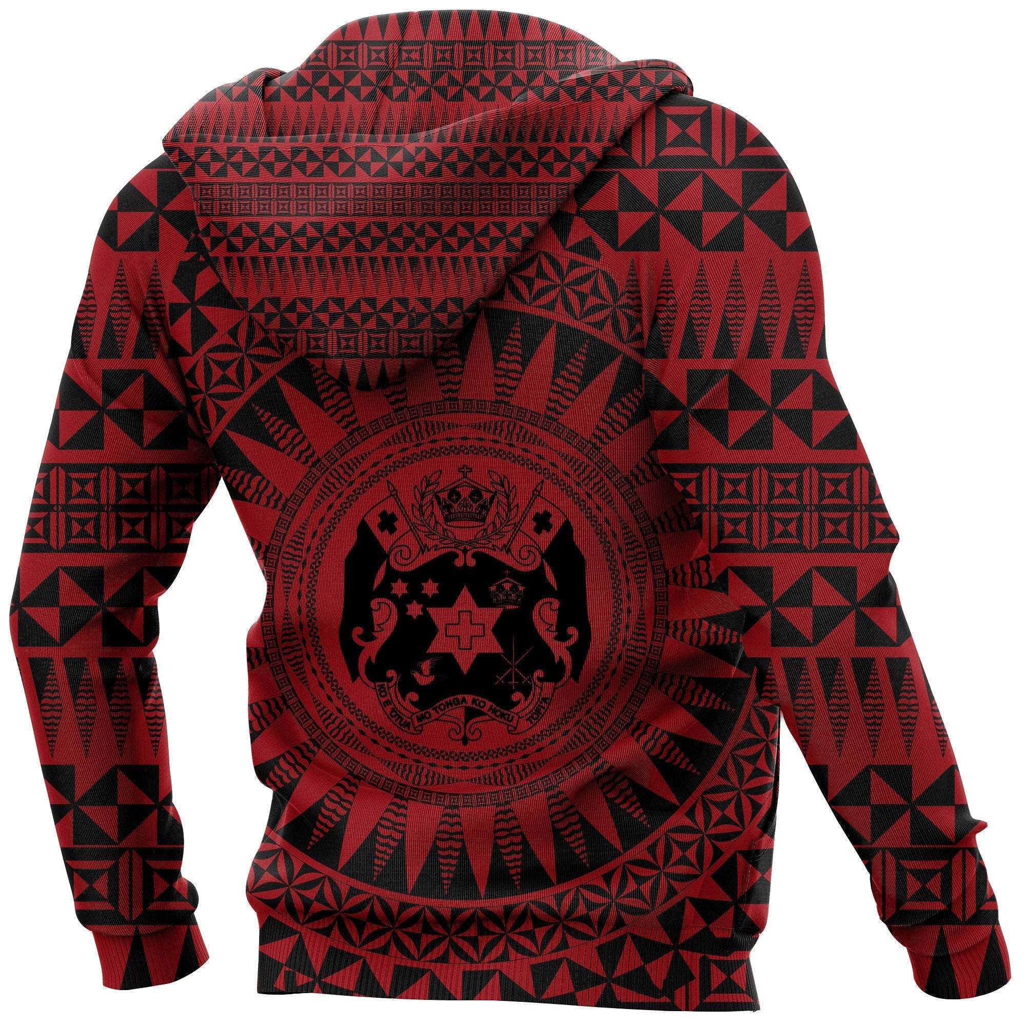 Zip Up Hoodie Tonga Up Polynesian Coat Of Arms - Vibe Hoodie Shop