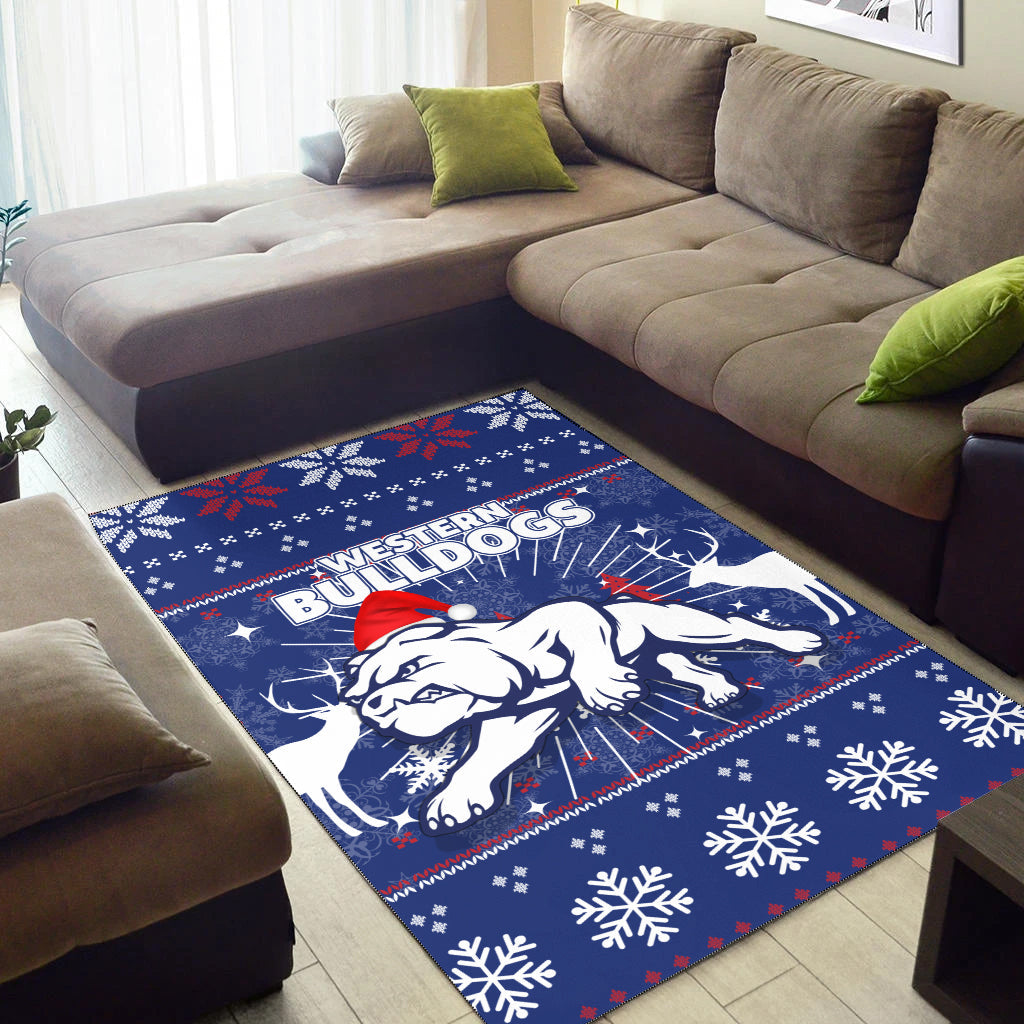 Western Bulldogs Area Rug - Christmas Ugly Style - - Vibe Hoodie Shop