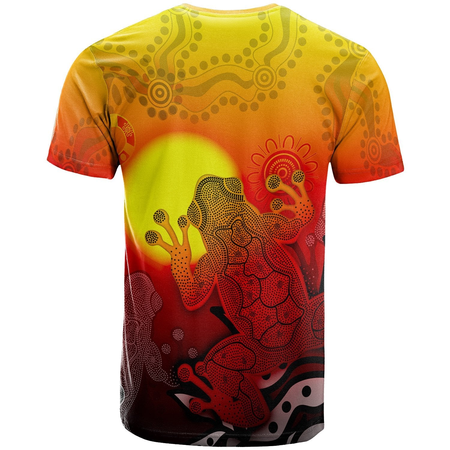 Custom Aboriginal T shirts - Indigenous Frog (Red) - Vibe Hoodie Shop