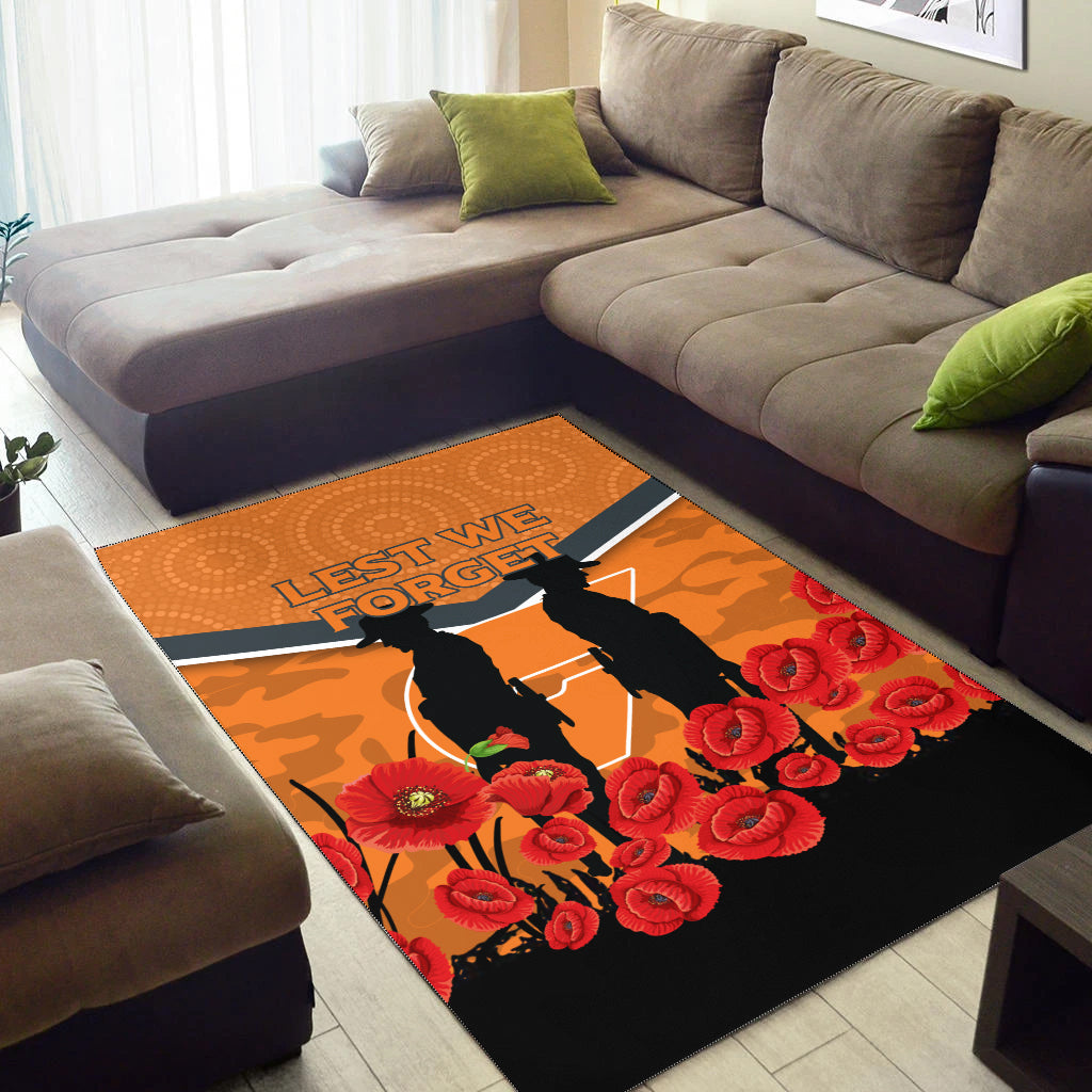 Giants ANZAC Day Area Rug - Indigenous Art - - Vibe Hoodie Shop