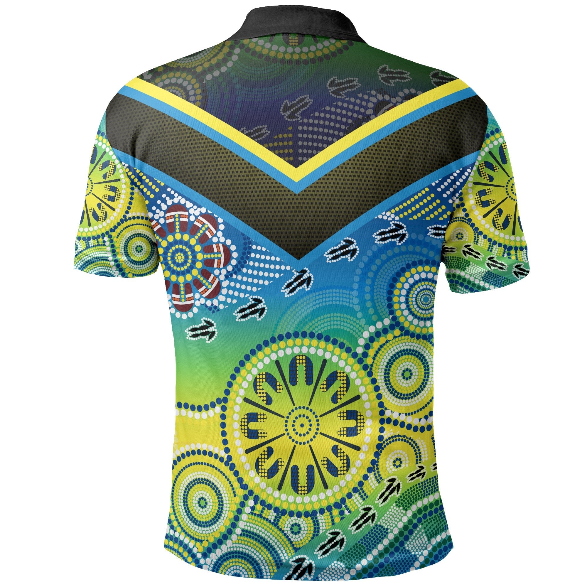 Aboriginal Polo Shirts - Dot Painting Indigenous Circle Patterns - Vibe Hoodie Shop