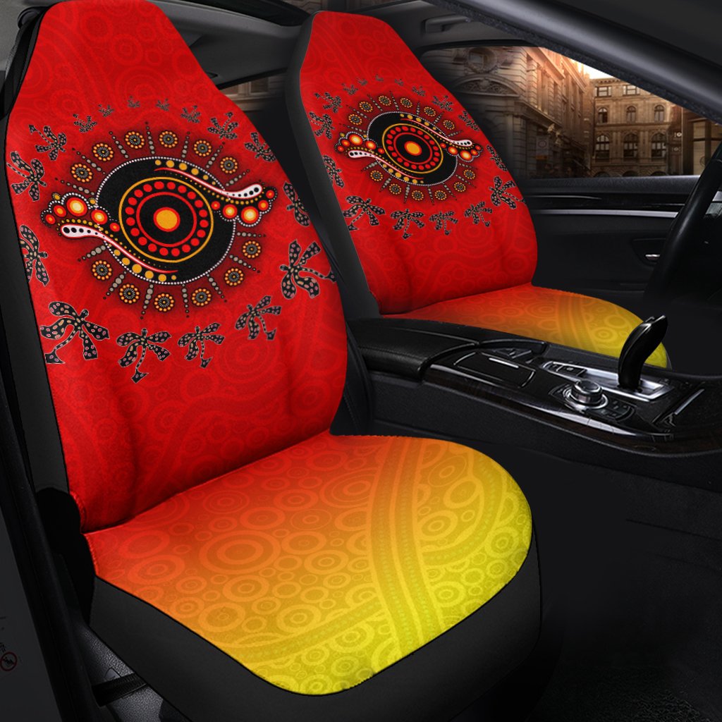 Aboriginal Car Seat Covers - Circle Pattern - Vibe Hoodie Shop