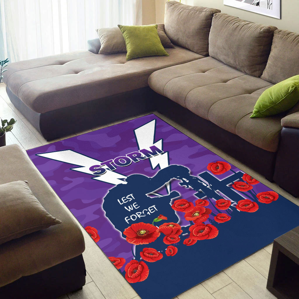 Melbourne Storm ANZAC Day Camo Area Rug - - Vibe Hoodie Shop