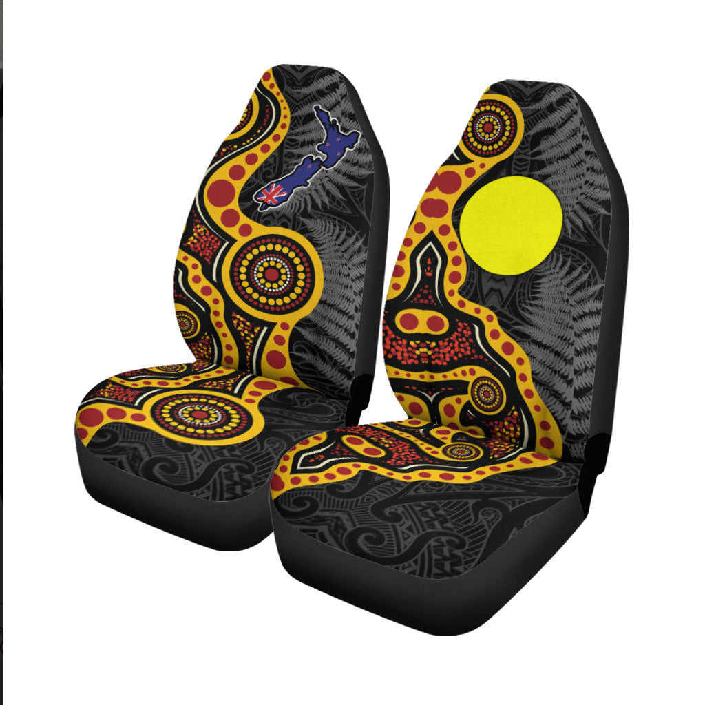 New Zealand Maori Combine Australia Aboriginal Car Seat Covers - - Vibe Hoodie Shop