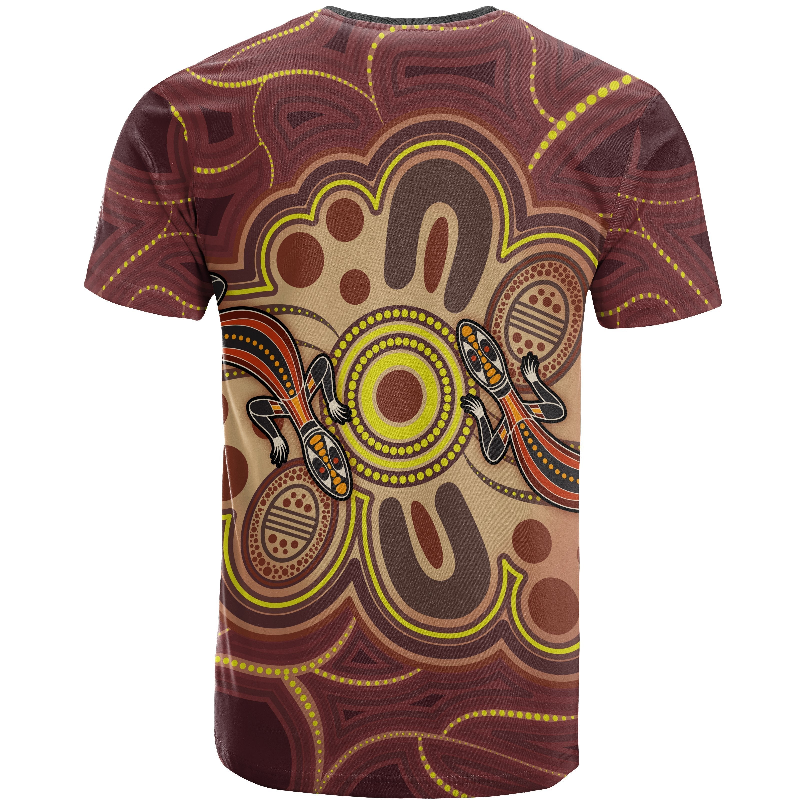 Custom Aboriginal T shirts, Indigenous Lizard Dot Painting Art - Vibe Hoodie Shop