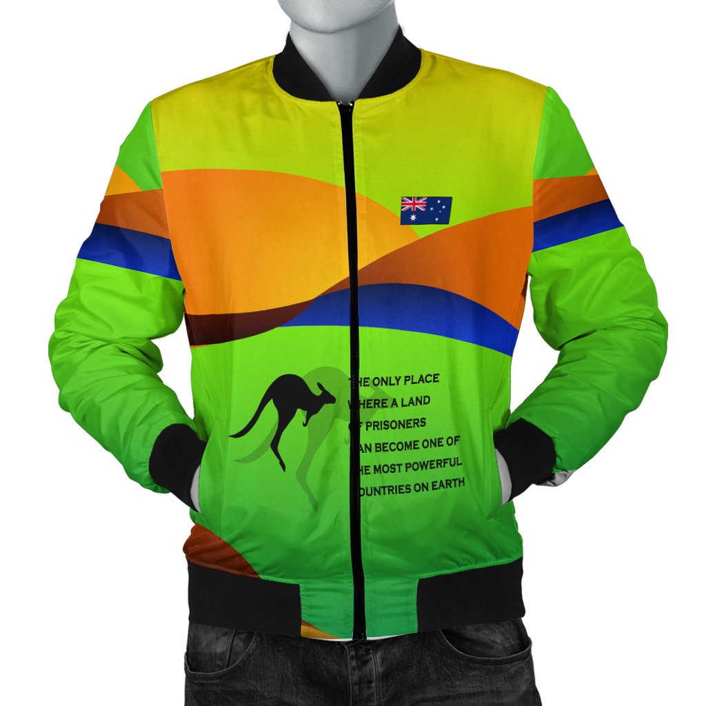 Men's Bomber Jacket - National Color of Australia - Vibe Hoodie Shop