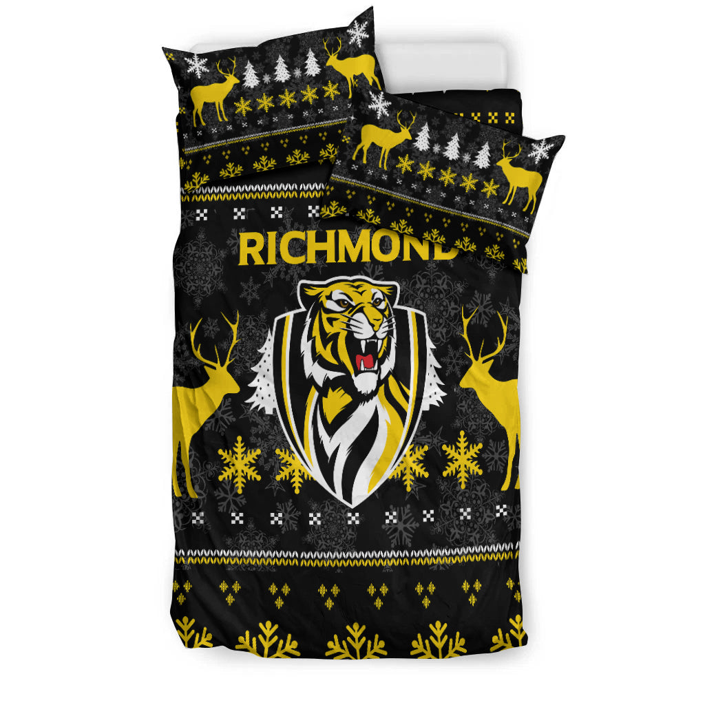 Richmond Football Club Bedding Set - Christmas Ugly Style - - Vibe Hoodie Shop