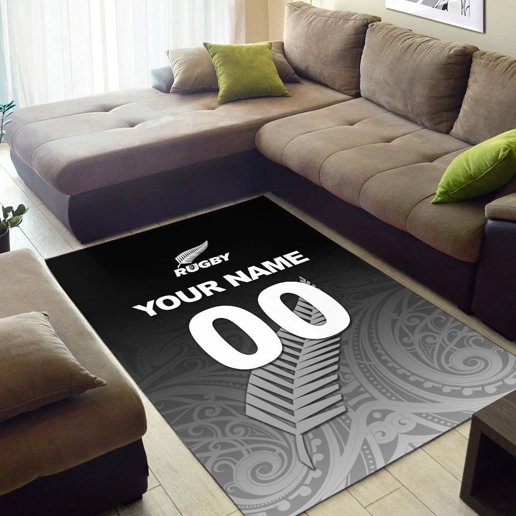 (Custom Personalised) New Zealand Rugby Area Rug - Maori Tribal - - Vibe Hoodie Shop