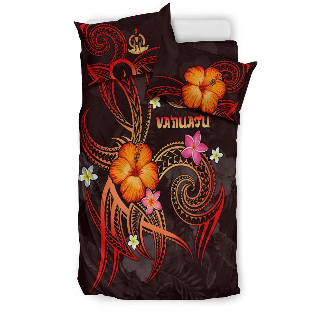 Vanuatu Polynesian Bedding Set - Legend of Vanuatu (Red) - Vibe Hoodie Shop