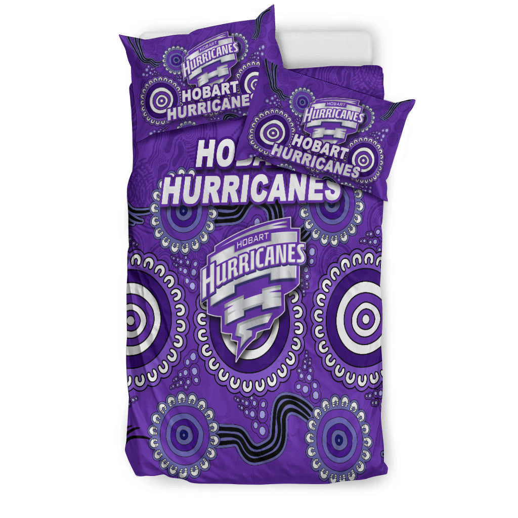 Hobart Hurricanes Aboriginal Cricket 2022 Bedding Set - - Vibe Hoodie Shop
