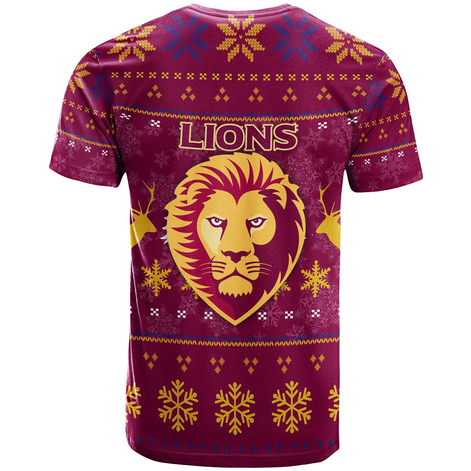 Brisbane Lion T shirt - Christmas Ugly Style - - Vibe Hoodie Shop