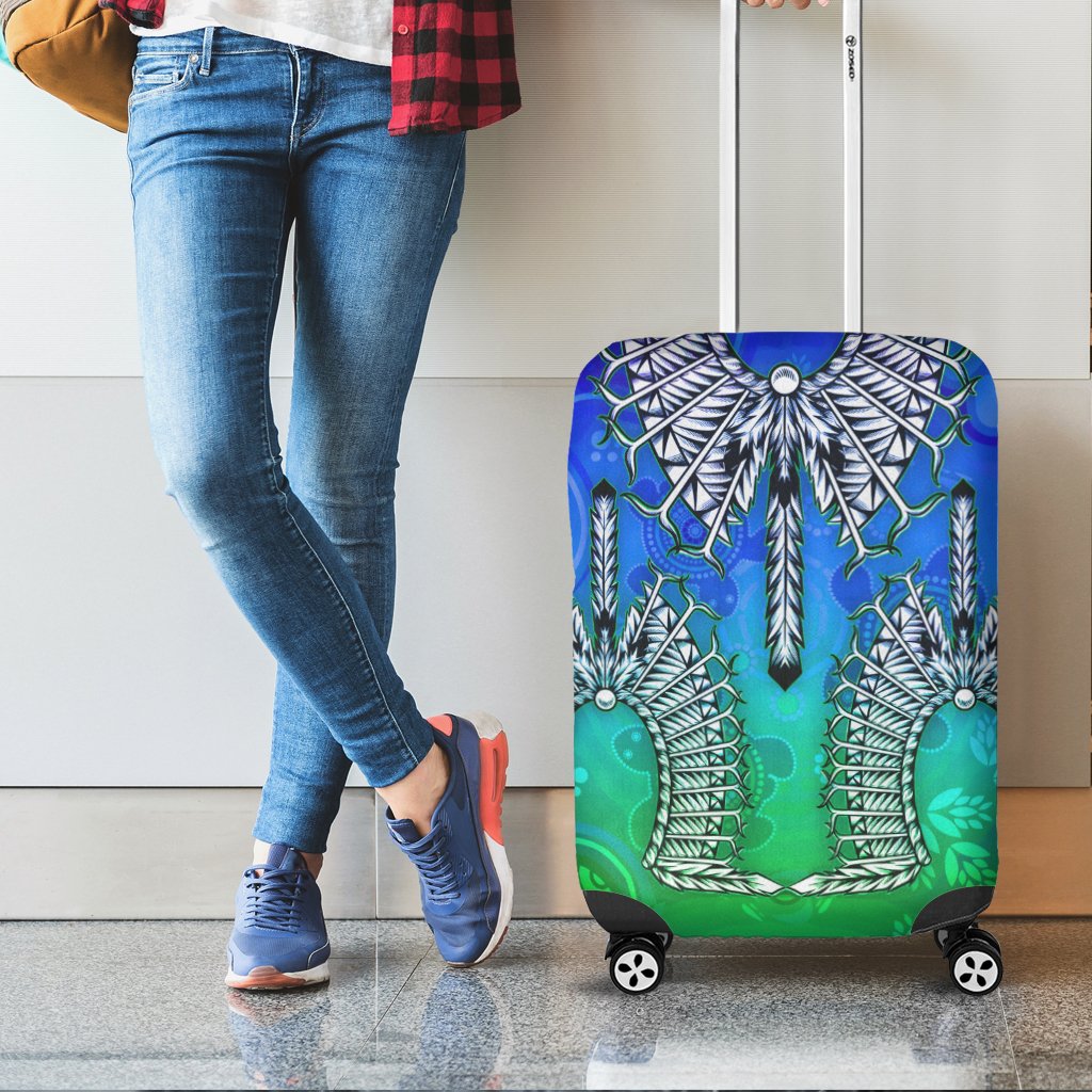 Luggage Cover - Turtle With Dhari Mask Ver 02 - Vibe Hoodie Shop