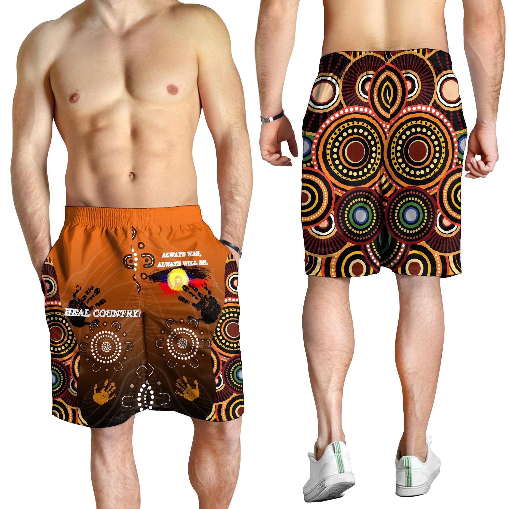 NAIDOC Men's Short - Heal Country 2021 - Vibe Hoodie Shop