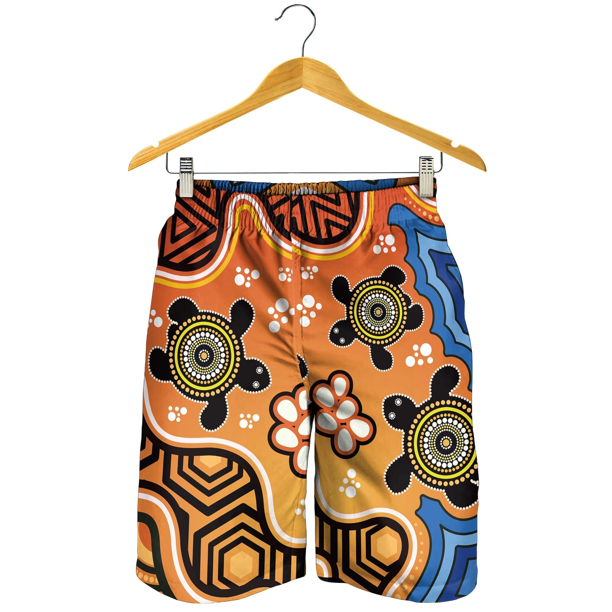 Aboriginal Men's Shorts - Indigenous Art Patterns Ver04 - Vibe Hoodie Shop