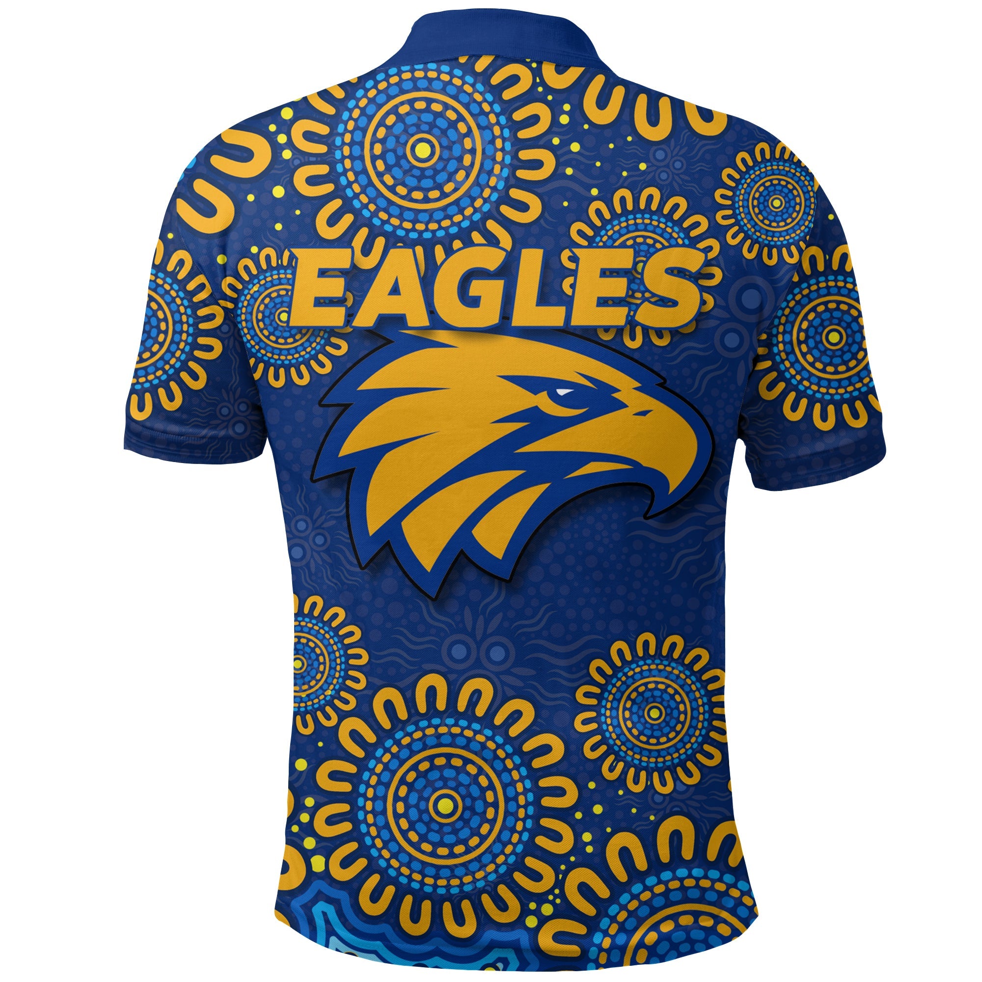 West Coast Eagles Aboriginal Dot Painting Polo Shirt - Vibe Hoodie Shop