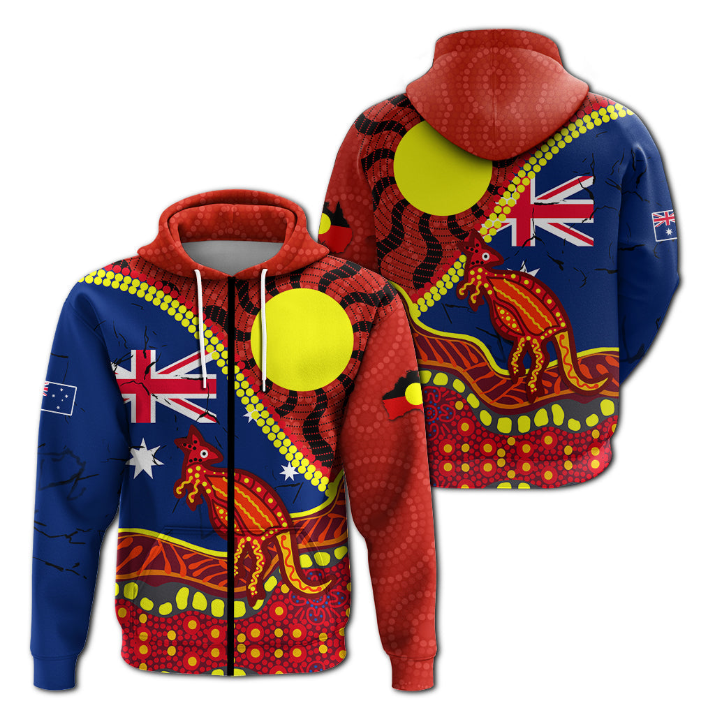 Australia Day Indigenous Art Hoodie - LT12 - Vibe Hoodie Shop