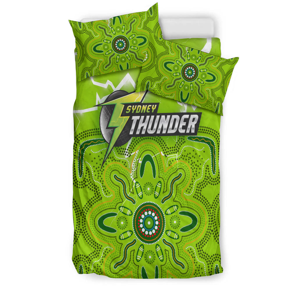 Sydney Thunder Bedding Set - Aboriginal Style Of Dot - - Vibe Hoodie Shop
