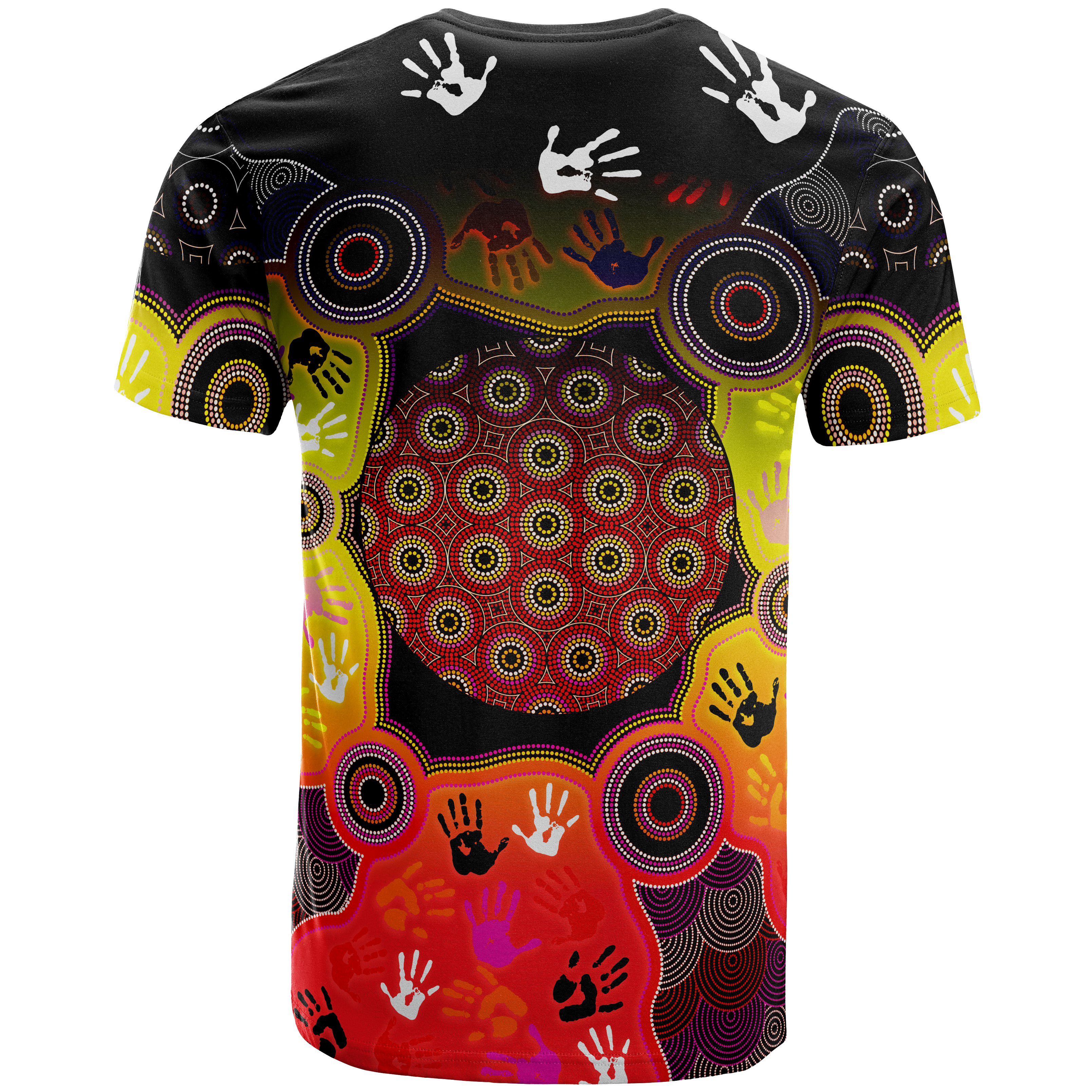 Custom Aboriginal T shirts, Indigenous Circle Dot Painting Hand Art - Vibe Hoodie Shop